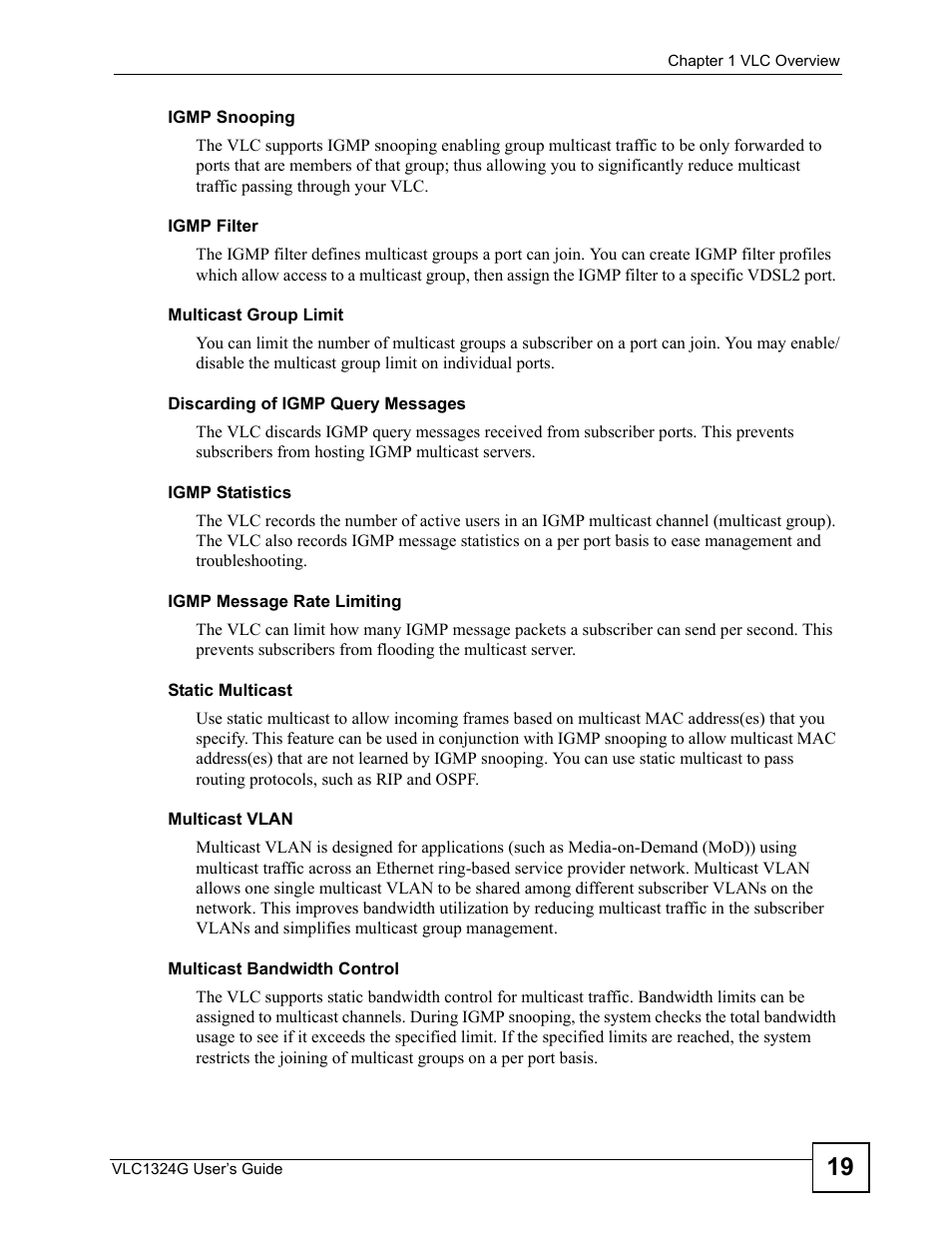 ZyXEL Communications VDSL2 Line Card VLC1324G User Manual | Page 19 / 52