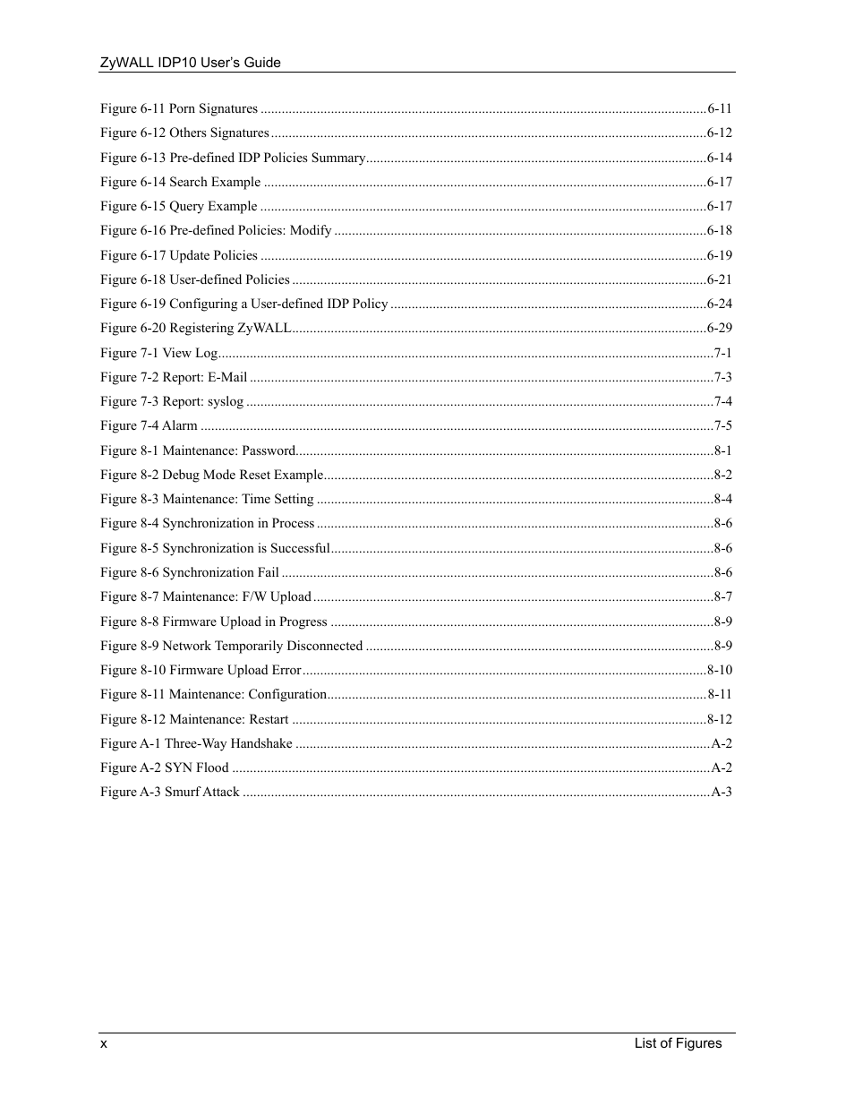 ZyXEL Communications ZyXEL ZyWALL IDP 10 User Manual | Page 10 / 111