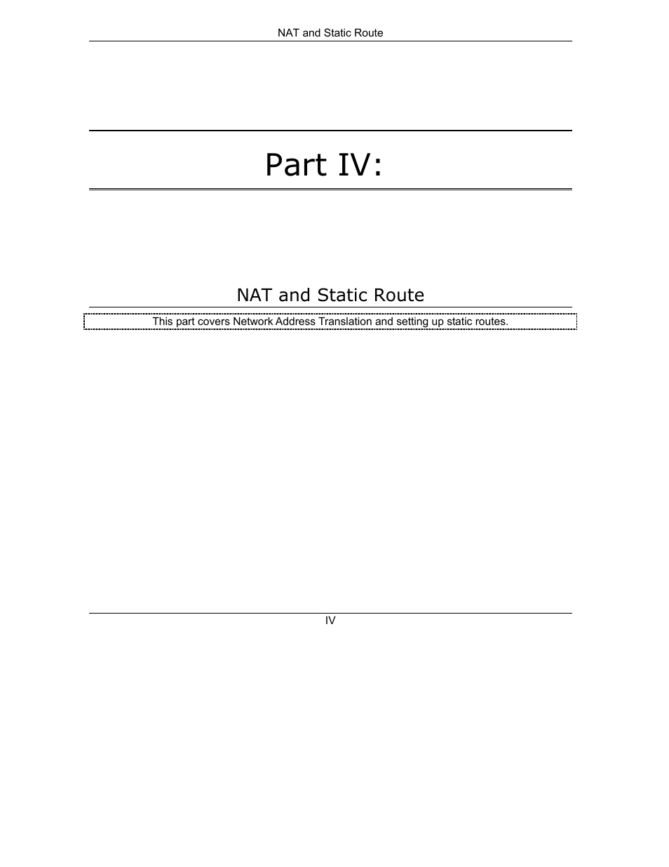 Nat and static route, Part iv | ZyXEL Communications ZyXEL ZyAIR 100 User Manual | Page 121 / 534