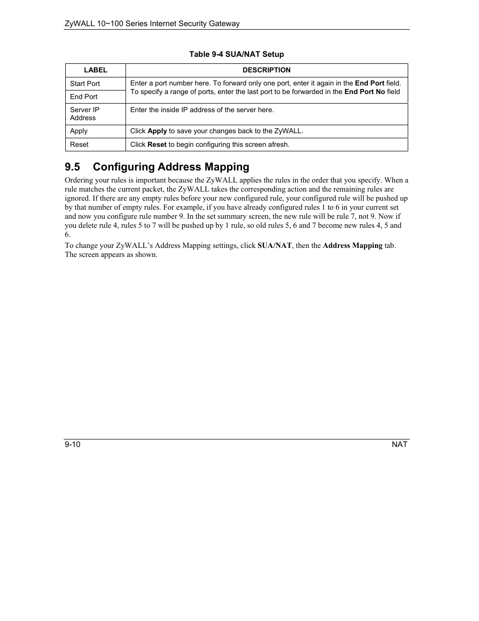 Configuring address mapping, 5 configuring address mapping | ZyXEL Communications ZyXEL ZyAIR 100 User Manual | Page 132 / 534