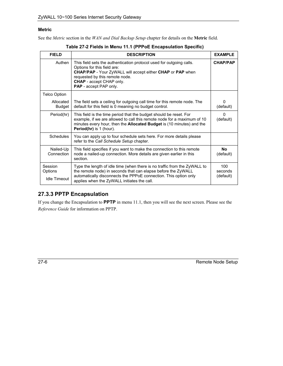 3 pptp encapsulation | ZyXEL Communications ZyXEL ZyAIR 100 User Manual | Page 368 / 534