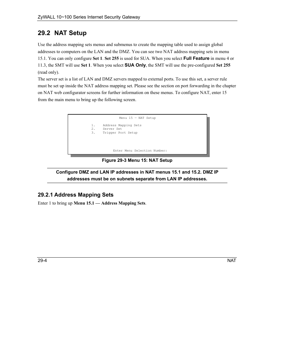 Nat setup, 2 nat setup, 1 address mapping sets | ZyXEL Communications ZyXEL ZyAIR 100 User Manual | Page 384 / 534