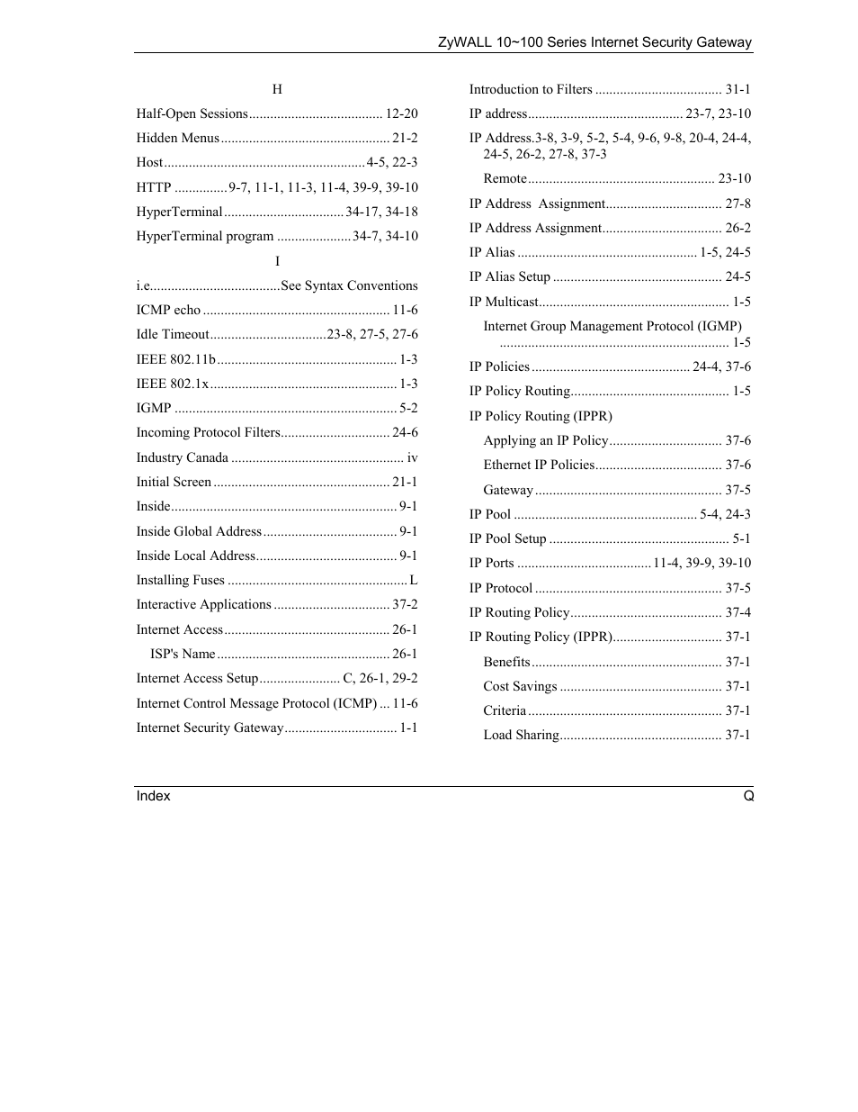 ZyXEL Communications ZyXEL ZyAIR 100 User Manual | Page 527 / 534