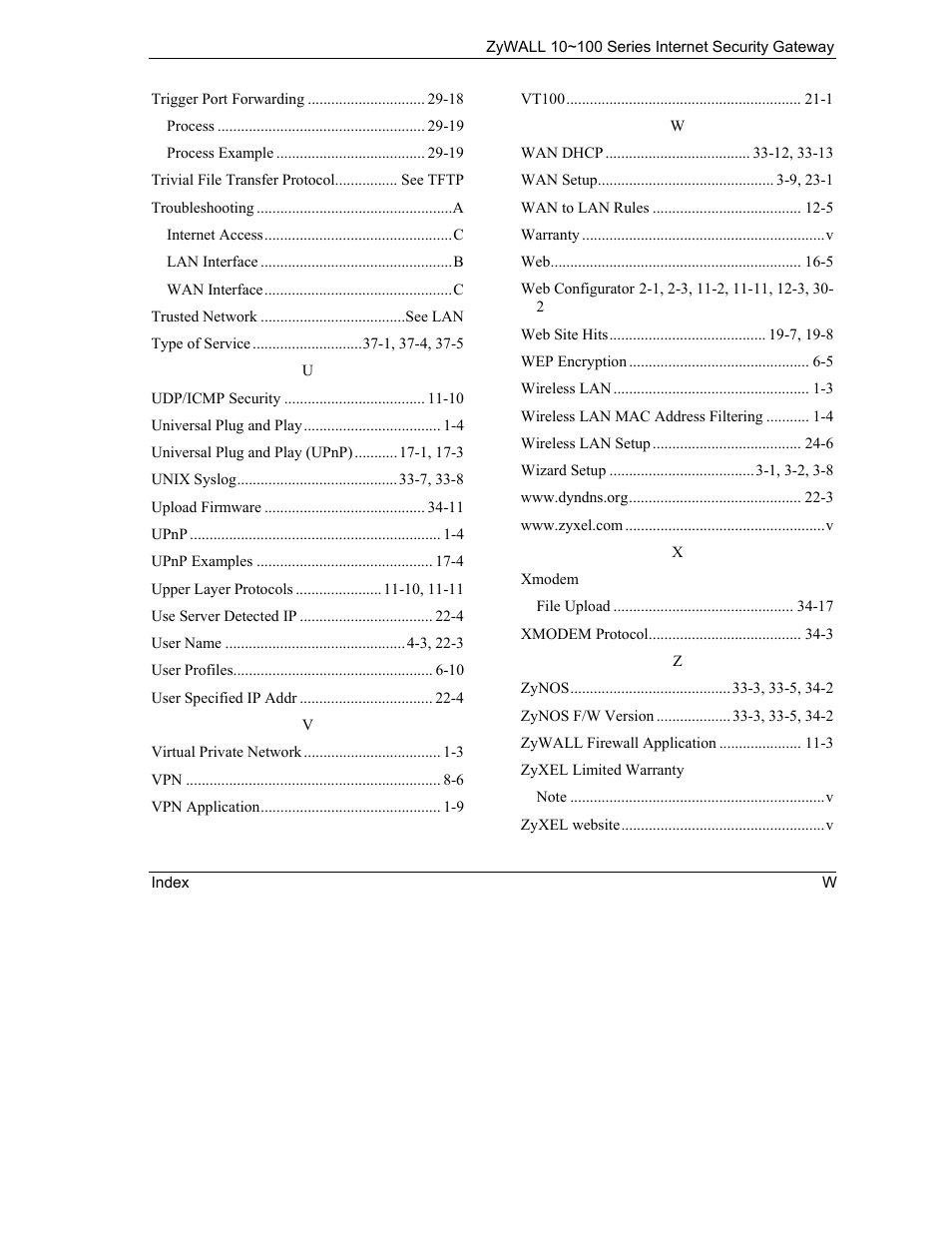 ZyXEL Communications ZyXEL ZyAIR 100 User Manual | Page 533 / 534