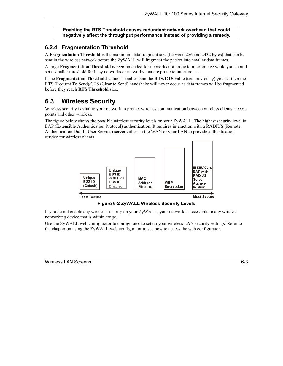 Wireless security, 3 wireless security | ZyXEL Communications ZyXEL ZyAIR 100 User Manual | Page 79 / 534