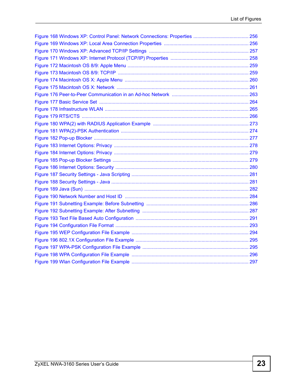 ZyXEL Communications NWA3160 User Manual | Page 23 / 314