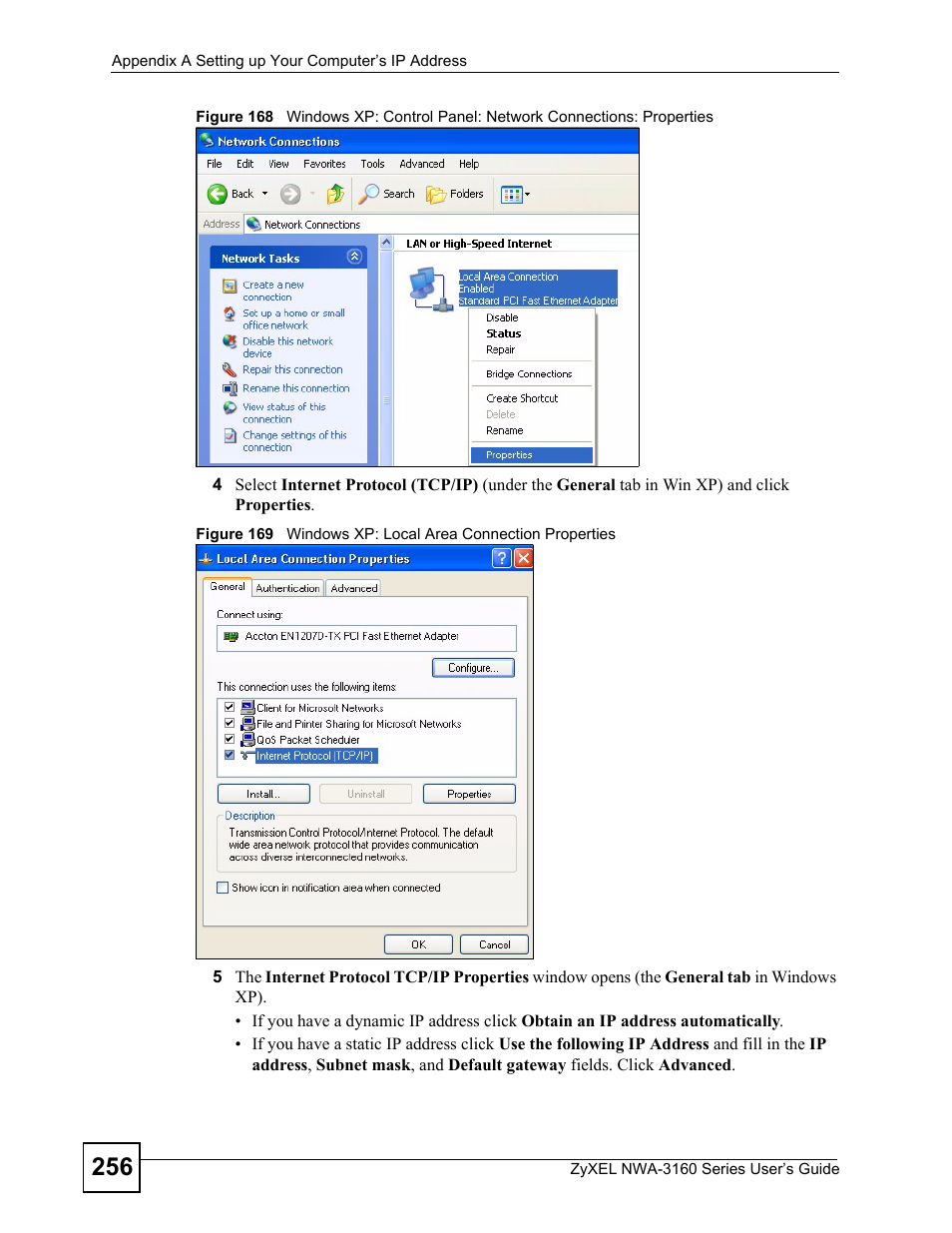ZyXEL Communications NWA3160 User Manual | Page 256 / 314
