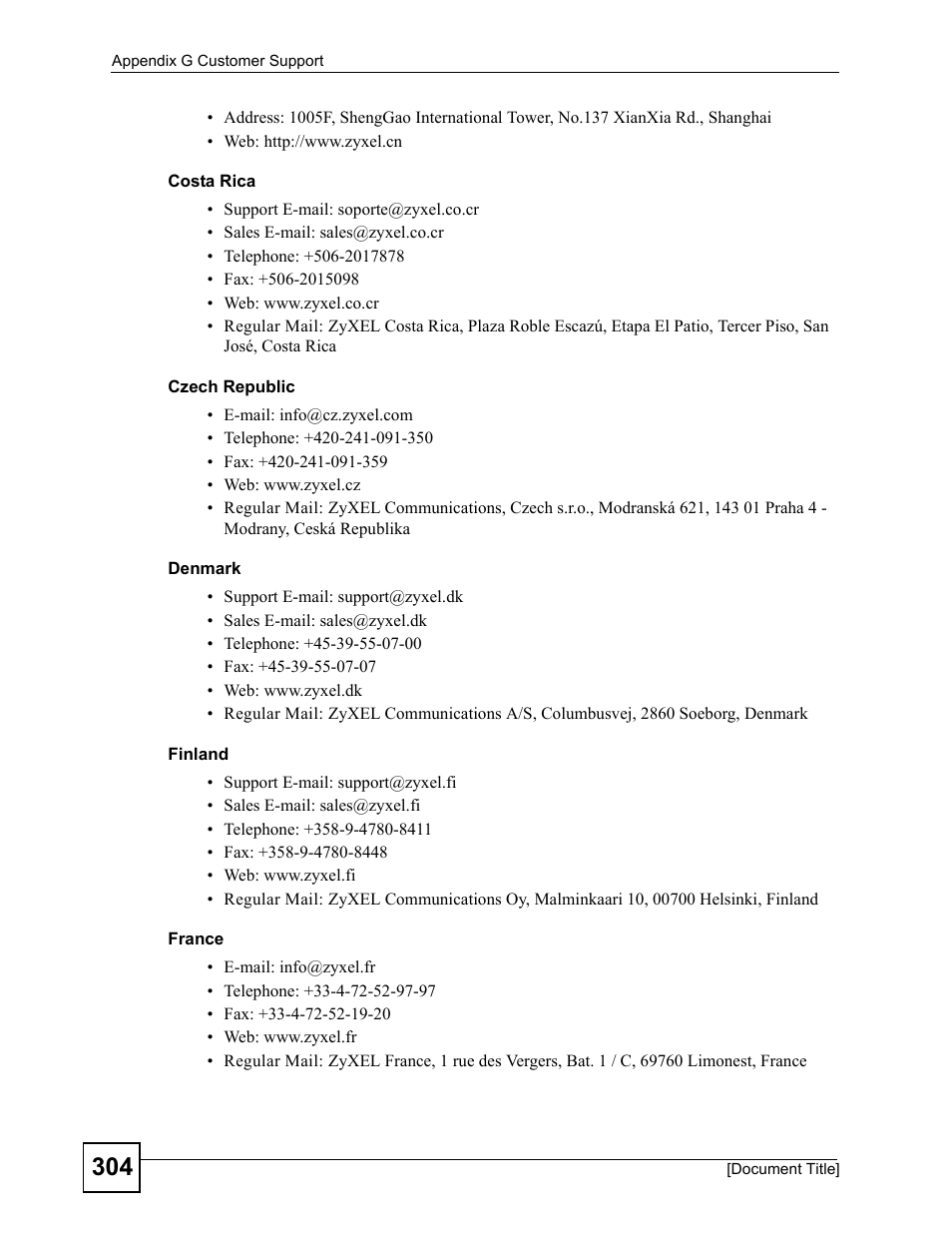 ZyXEL Communications NWA3160 User Manual | Page 304 / 314