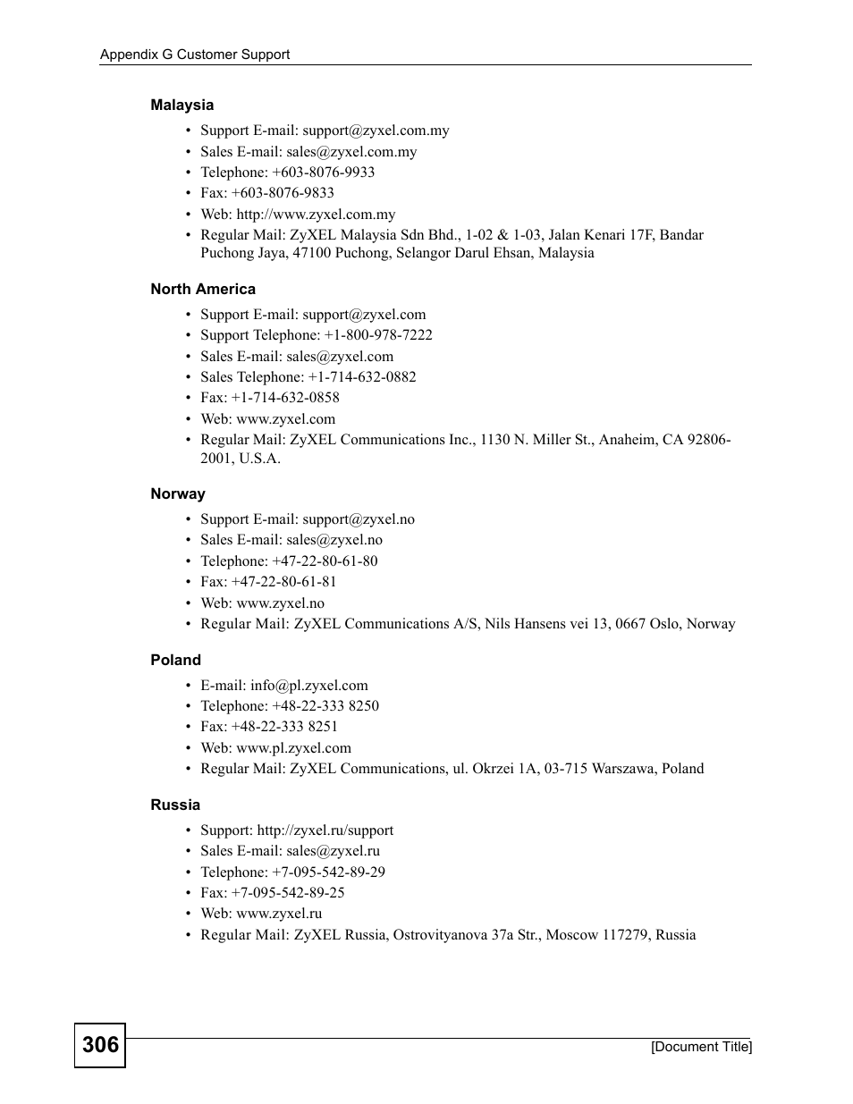 ZyXEL Communications NWA3160 User Manual | Page 306 / 314