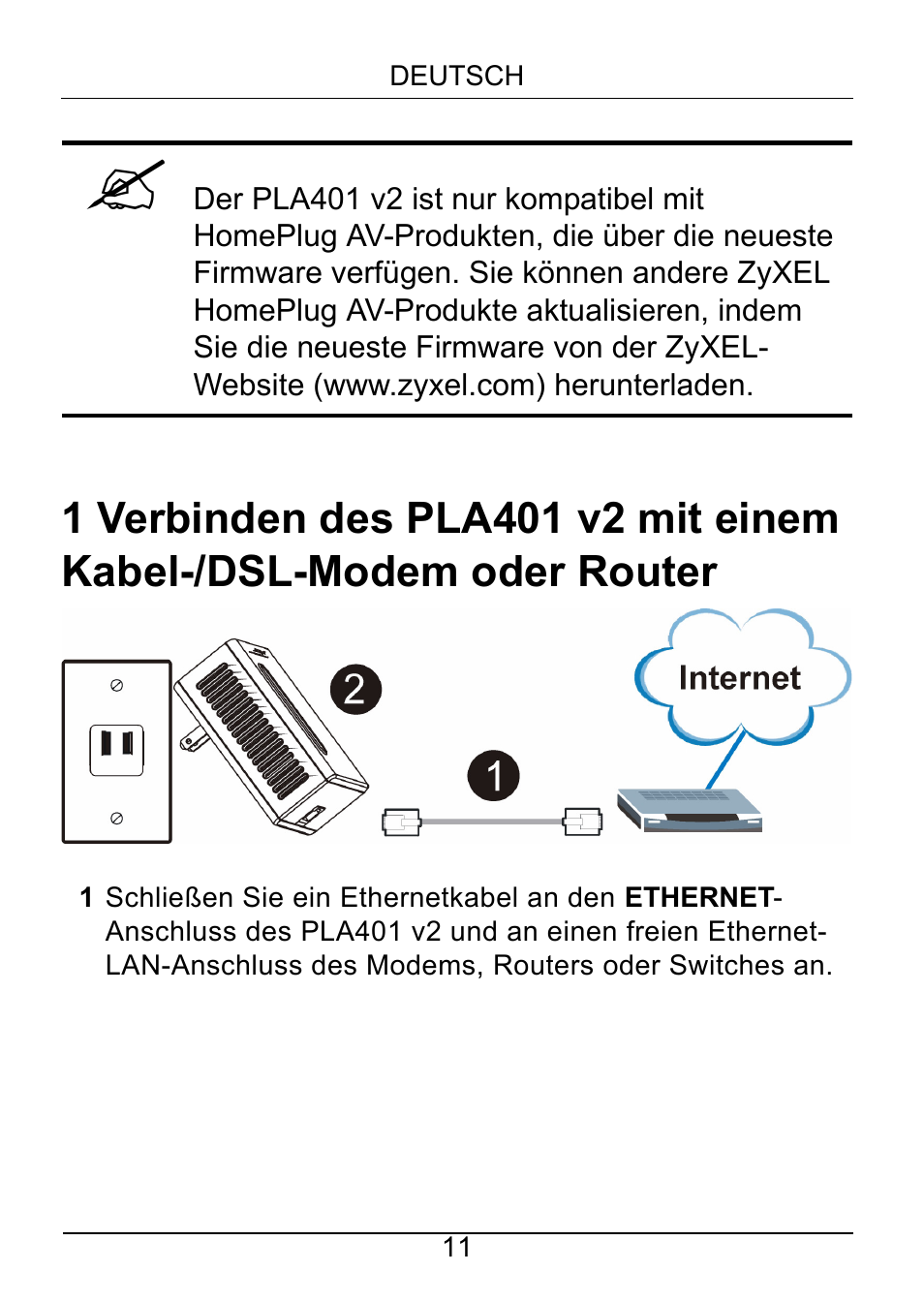 ZyXEL Communications PLA401 v2 User Manual | Page 11 / 58