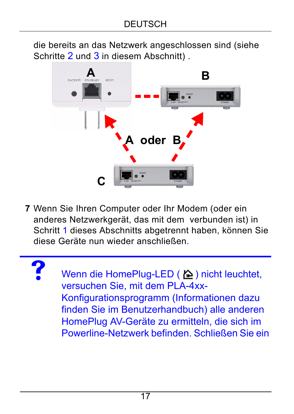 Ca oder b b a | ZyXEL Communications PLA401 v2 User Manual | Page 17 / 58
