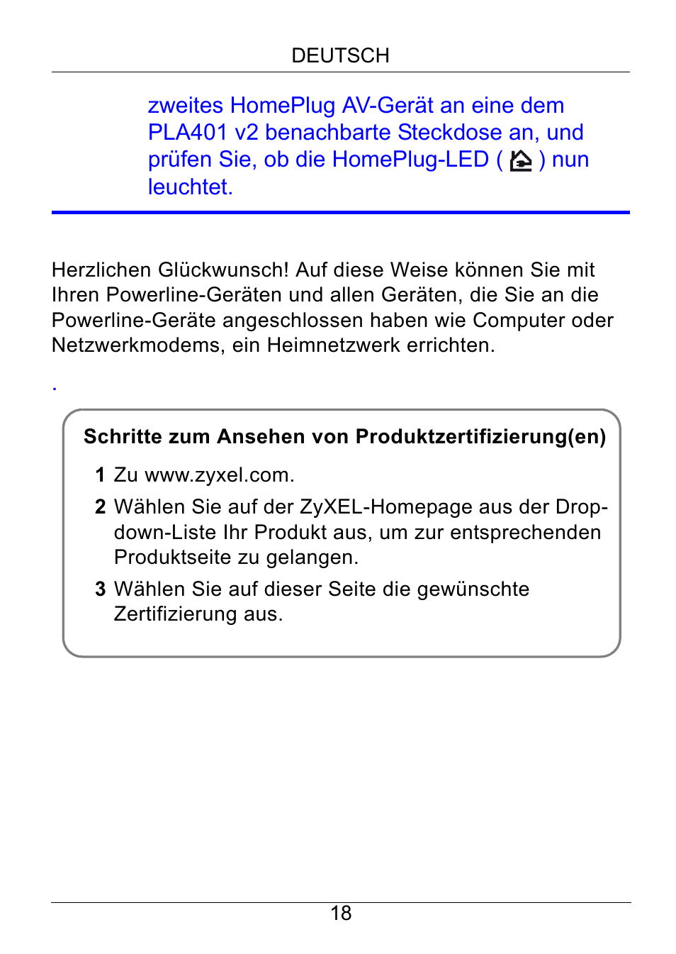 ZyXEL Communications PLA401 v2 User Manual | Page 18 / 58
