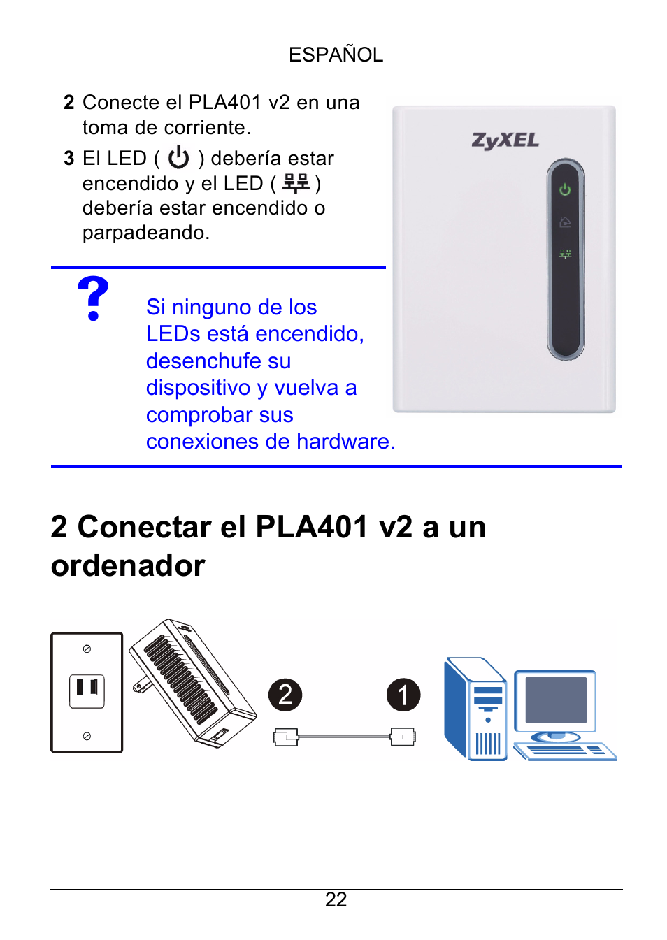 ZyXEL Communications PLA401 v2 User Manual | Page 22 / 58