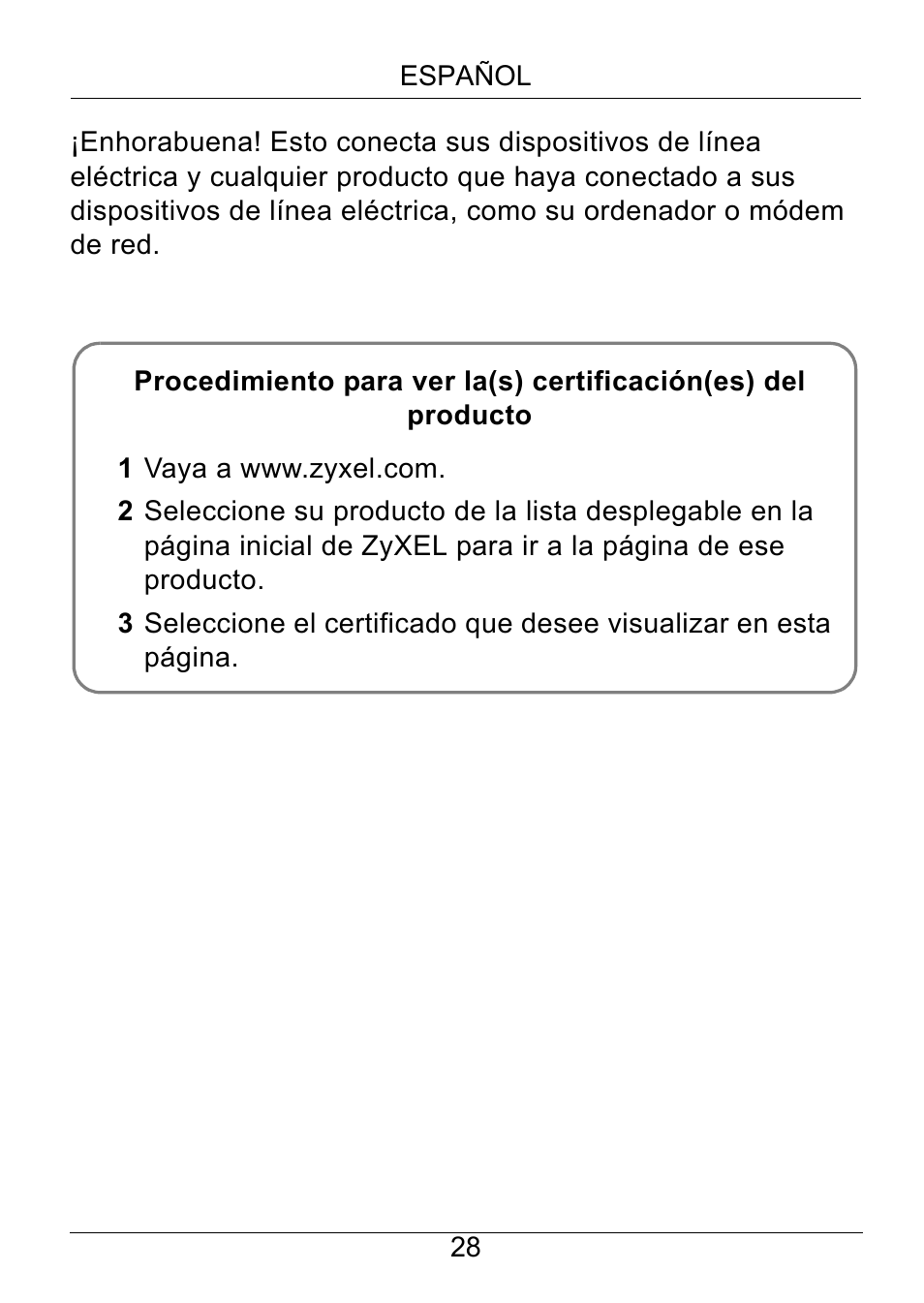 ZyXEL Communications PLA401 v2 User Manual | Page 28 / 58