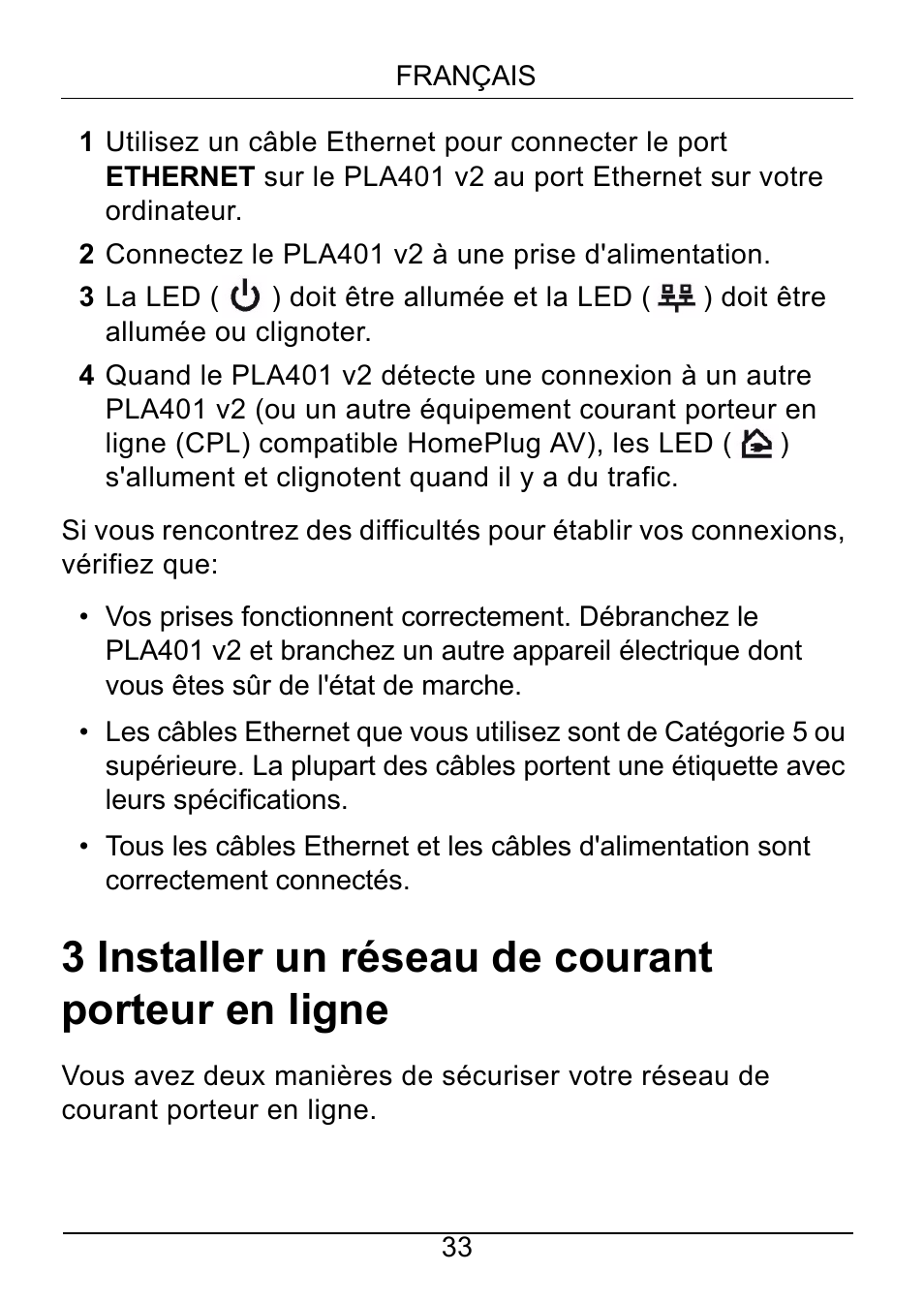 3 installer un réseau de courant porteur en ligne | ZyXEL Communications PLA401 v2 User Manual | Page 33 / 58