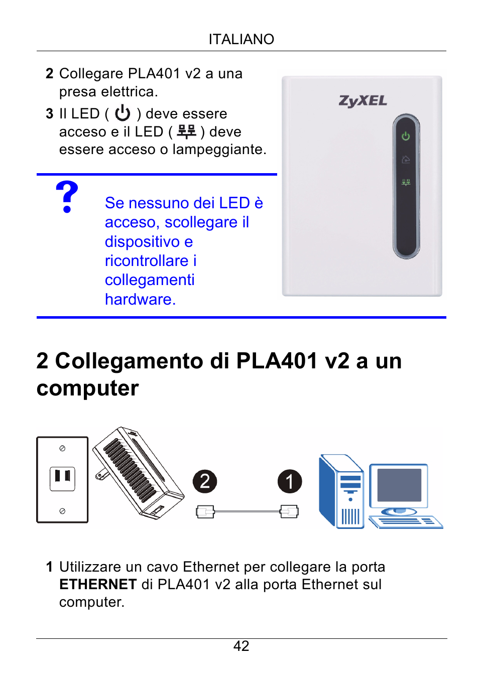 ZyXEL Communications PLA401 v2 User Manual | Page 42 / 58