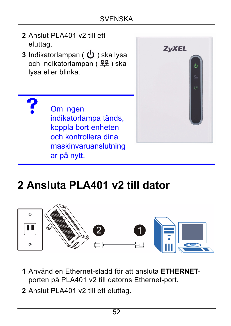 ZyXEL Communications PLA401 v2 User Manual | Page 52 / 58