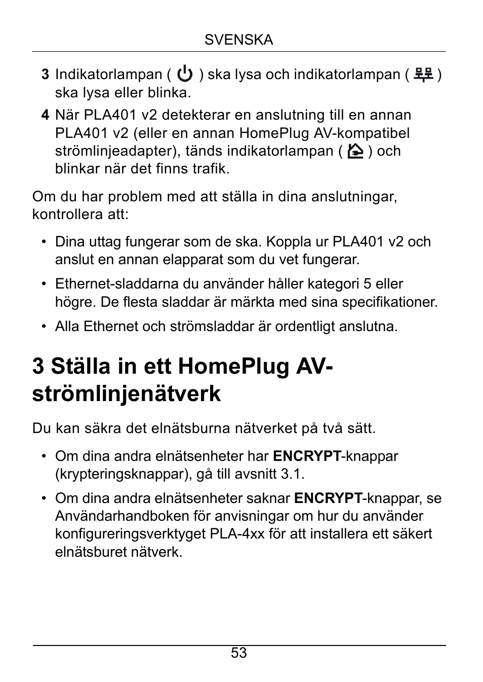 3 ställa in ett homeplug av- strömlinjenätverk | ZyXEL Communications PLA401 v2 User Manual | Page 53 / 58