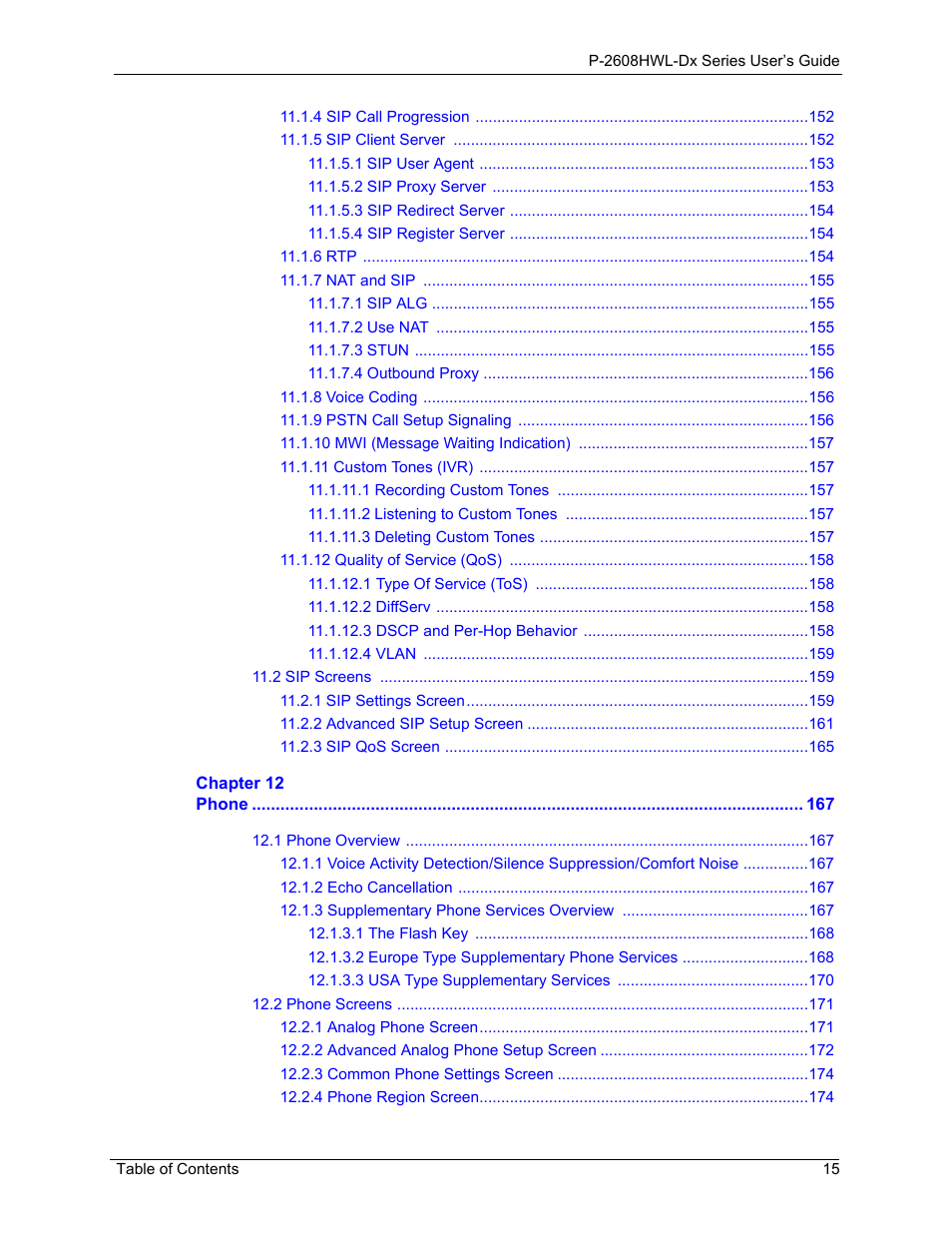 ZyXEL Communications P-2608HWL-Dx Series User Manual | Page 15 / 451