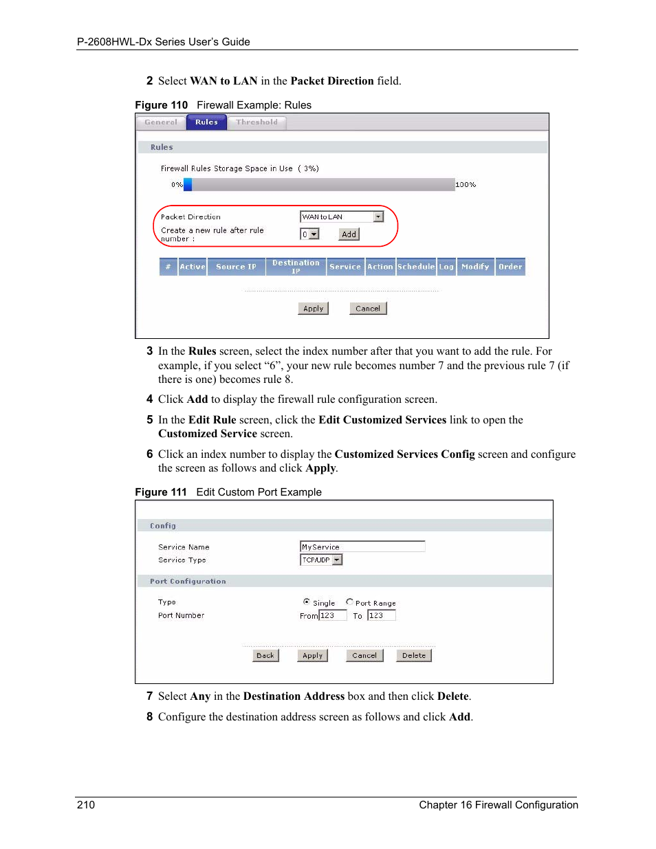 ZyXEL Communications P-2608HWL-Dx Series User Manual | Page 210 / 451