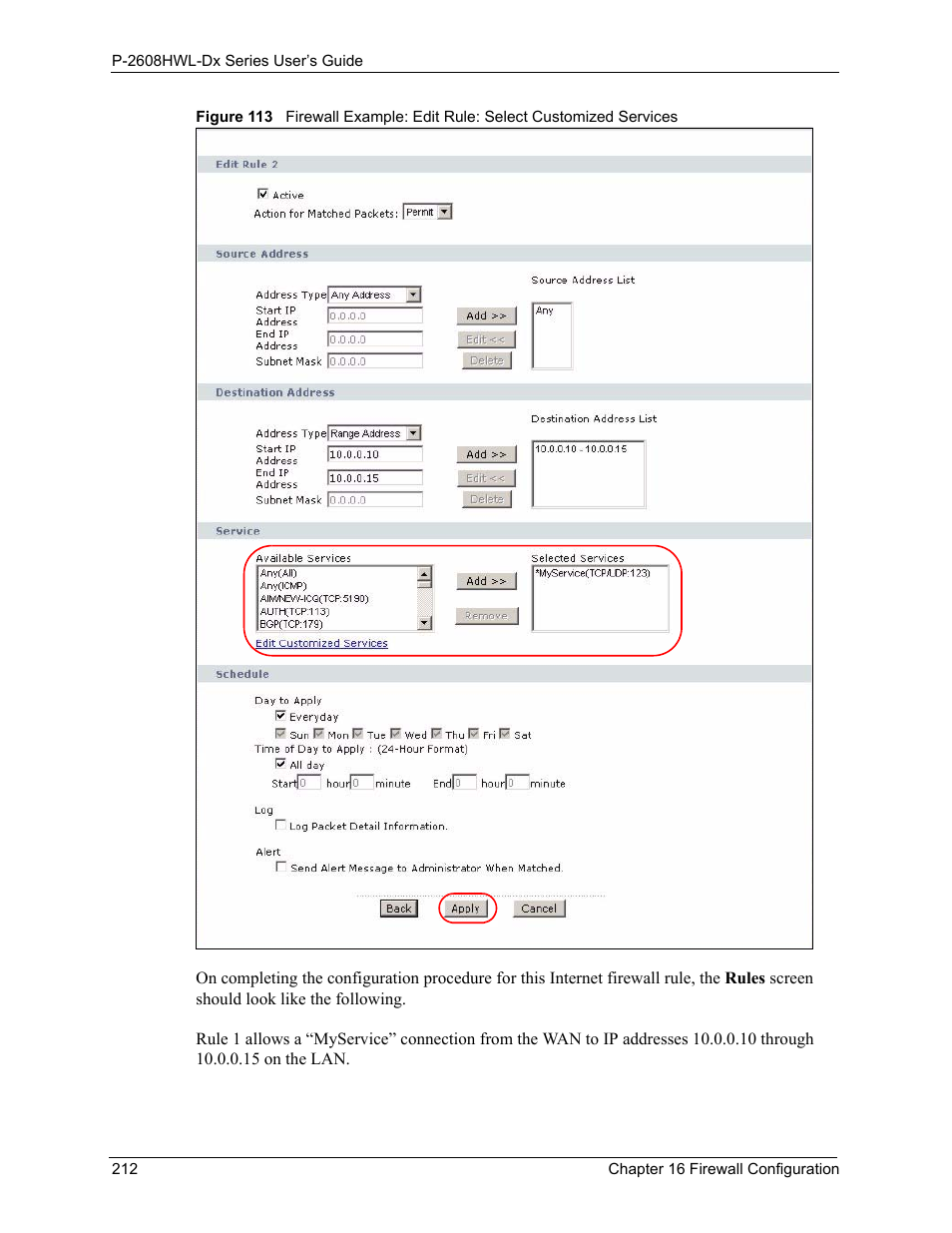 ZyXEL Communications P-2608HWL-Dx Series User Manual | Page 212 / 451