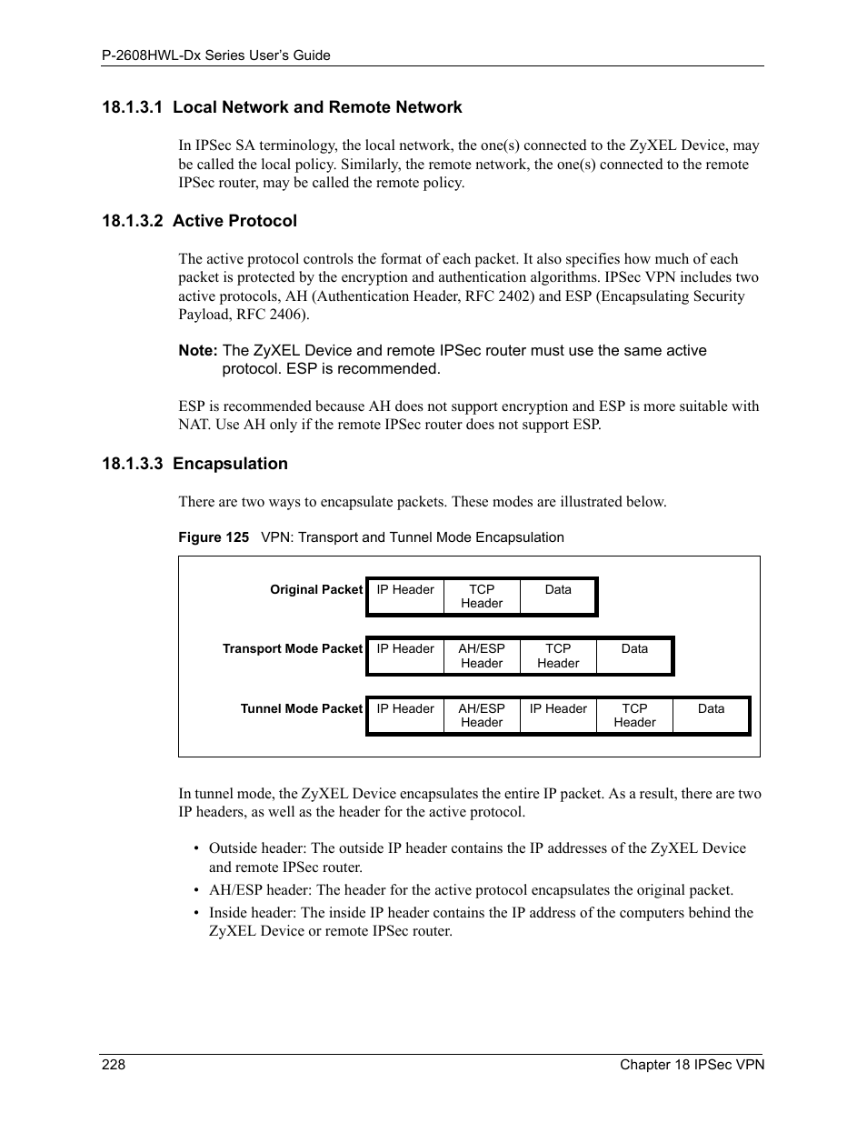 1 local network and remote network, 2 active protocol, 3 encapsulation | ZyXEL Communications P-2608HWL-Dx Series User Manual | Page 228 / 451