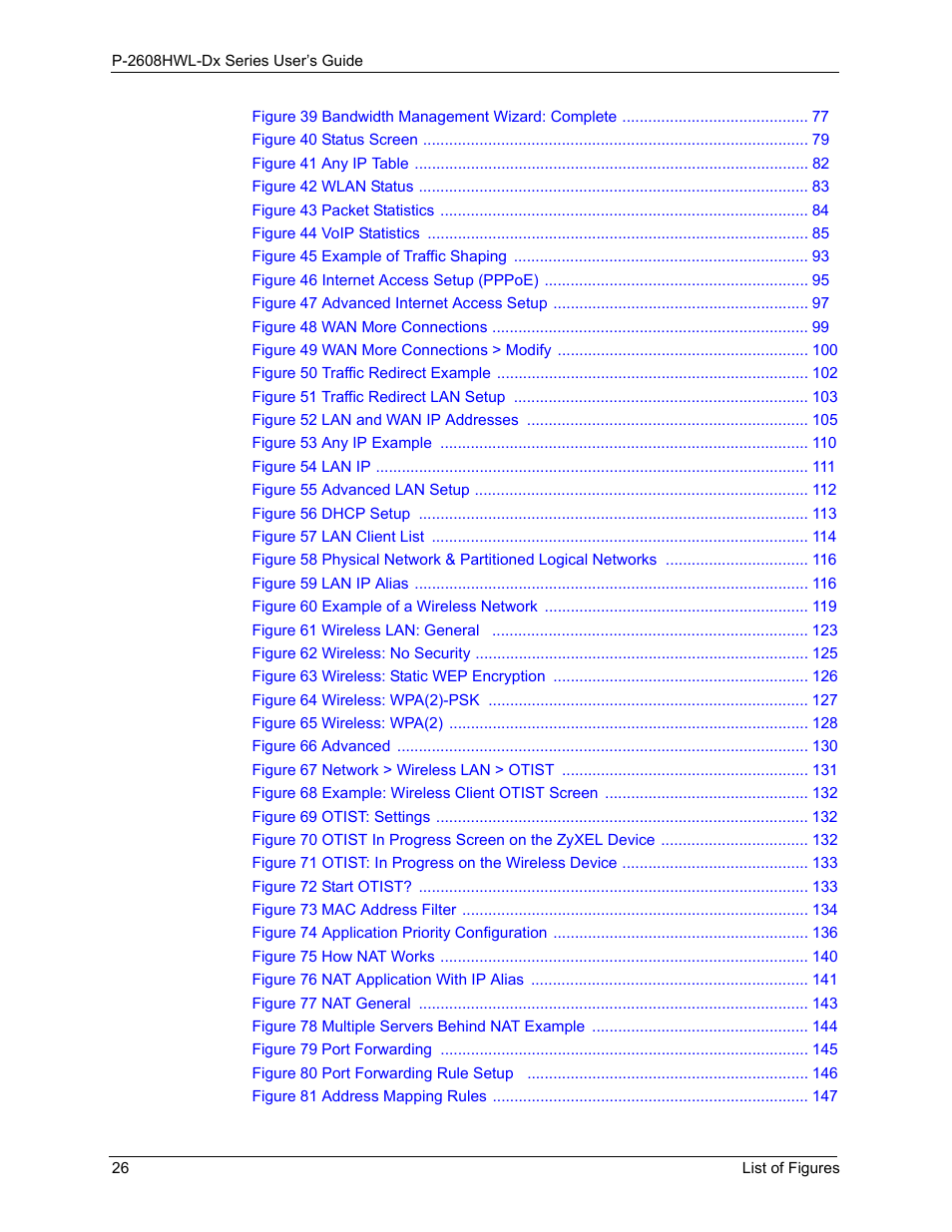 ZyXEL Communications P-2608HWL-Dx Series User Manual | Page 26 / 451