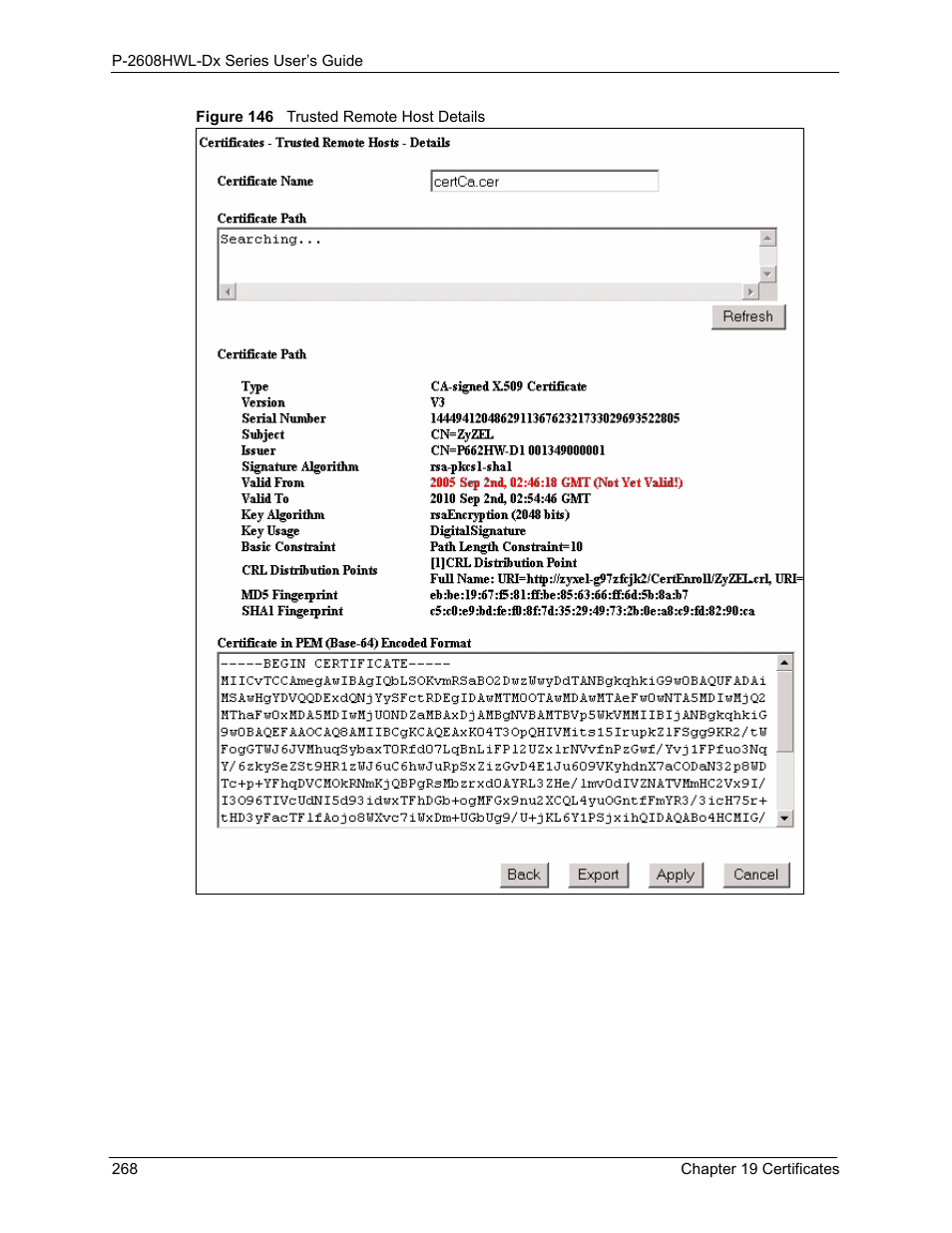Figure 146 trusted remote host details | ZyXEL Communications P-2608HWL-Dx Series User Manual | Page 268 / 451