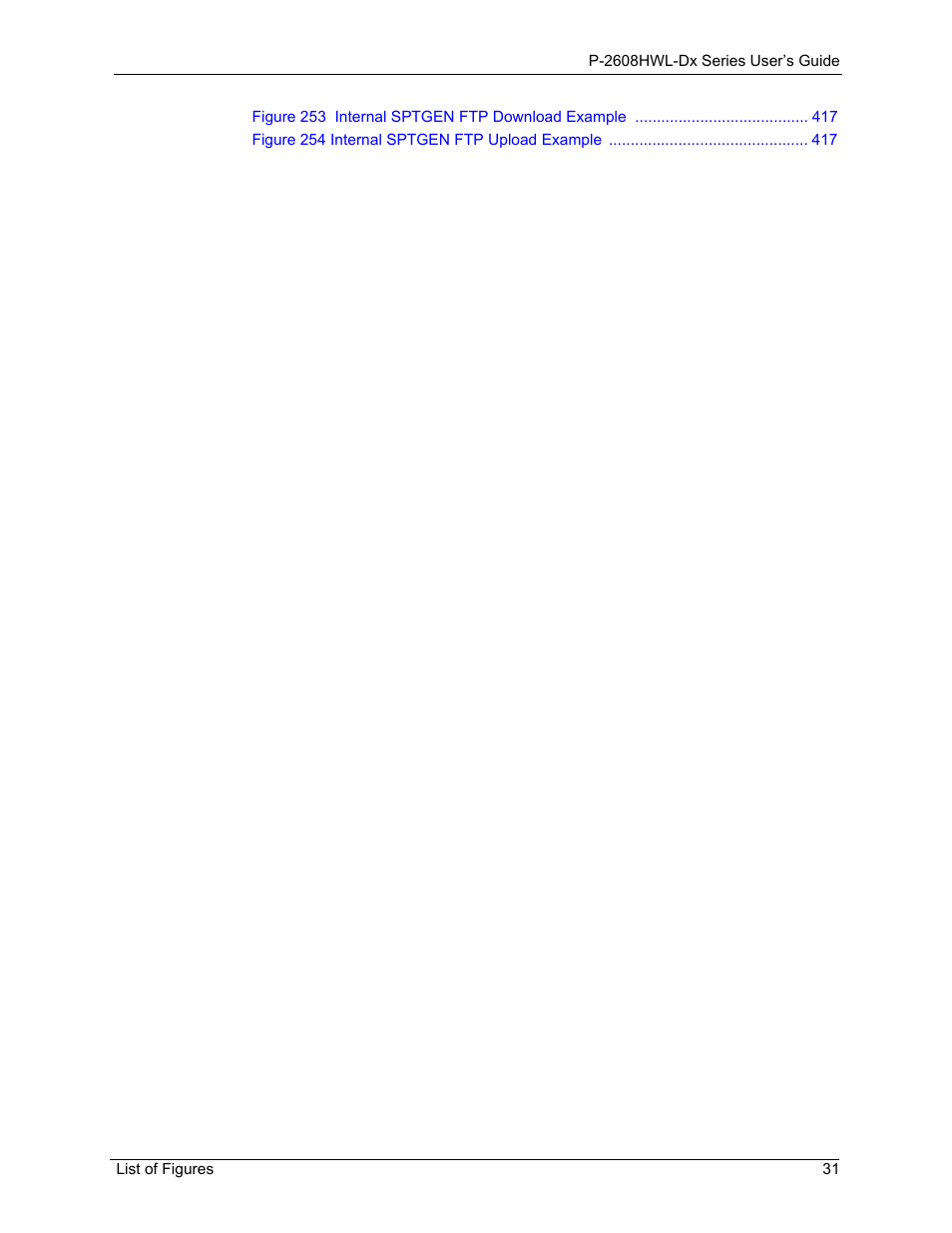 ZyXEL Communications P-2608HWL-Dx Series User Manual | Page 31 / 451