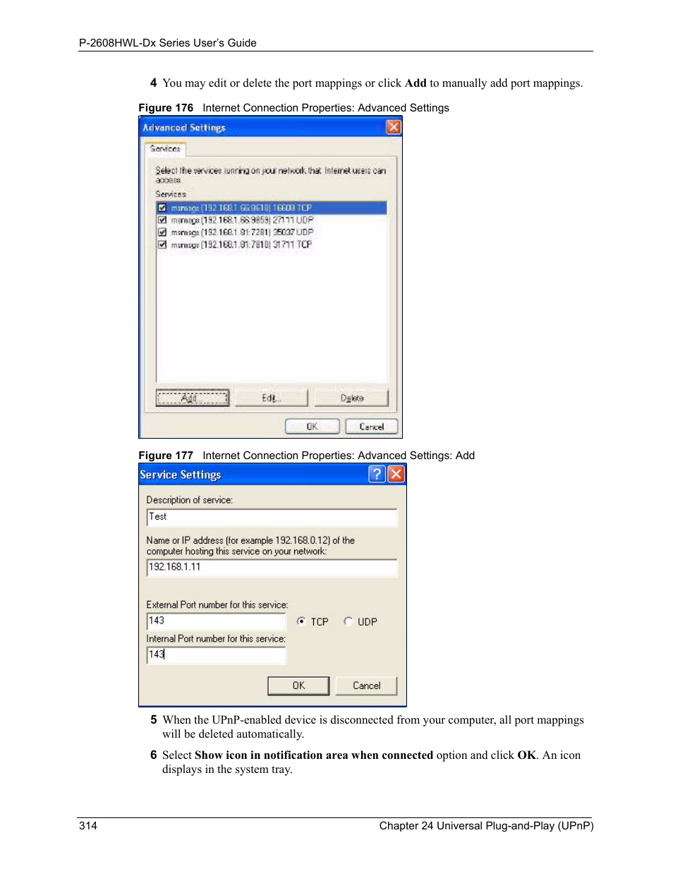 ZyXEL Communications P-2608HWL-Dx Series User Manual | Page 314 / 451