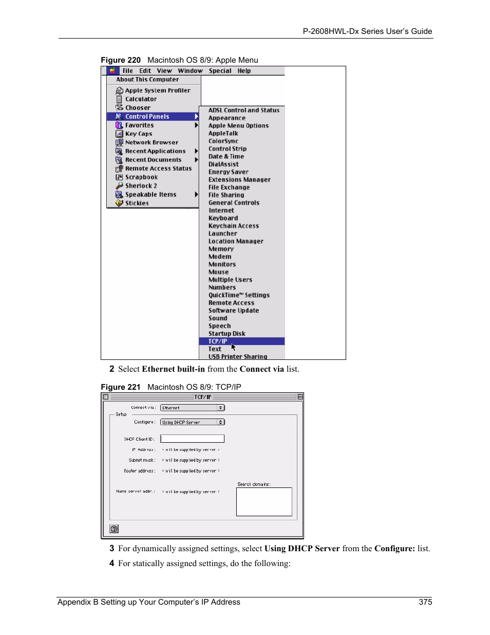 ZyXEL Communications P-2608HWL-Dx Series User Manual | Page 375 / 451
