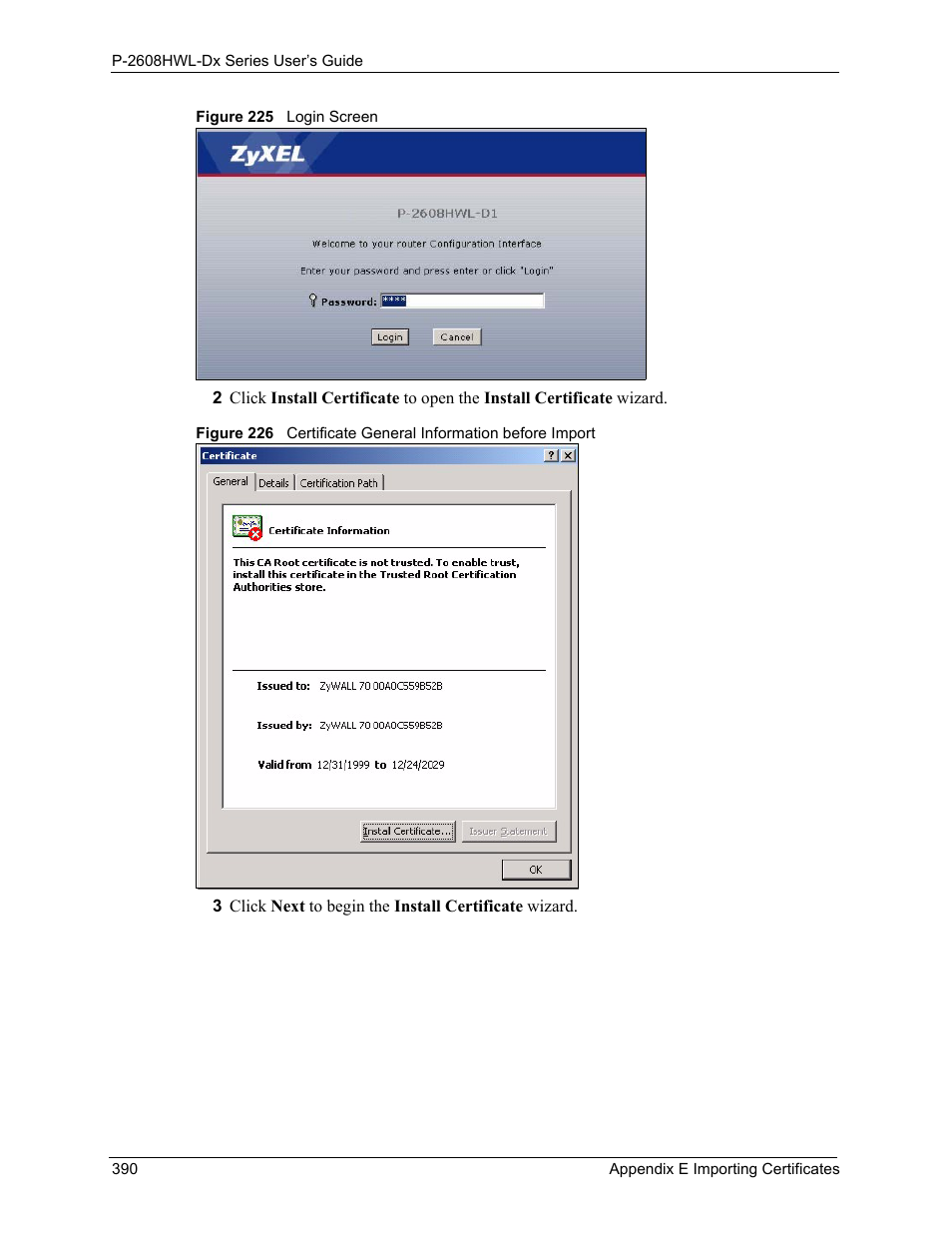 ZyXEL Communications P-2608HWL-Dx Series User Manual | Page 390 / 451