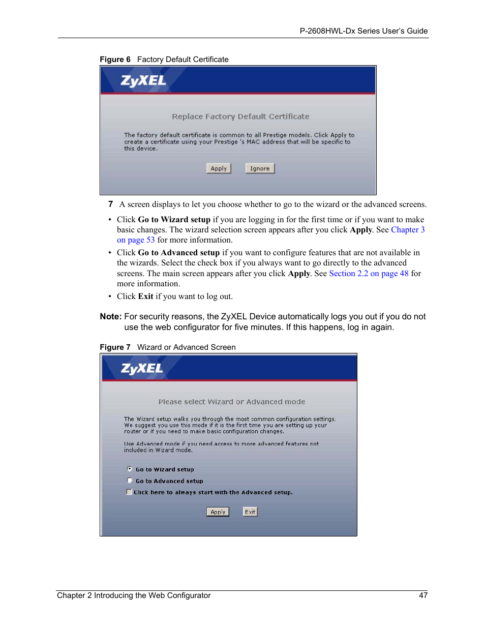 ZyXEL Communications P-2608HWL-Dx Series User Manual | Page 47 / 451