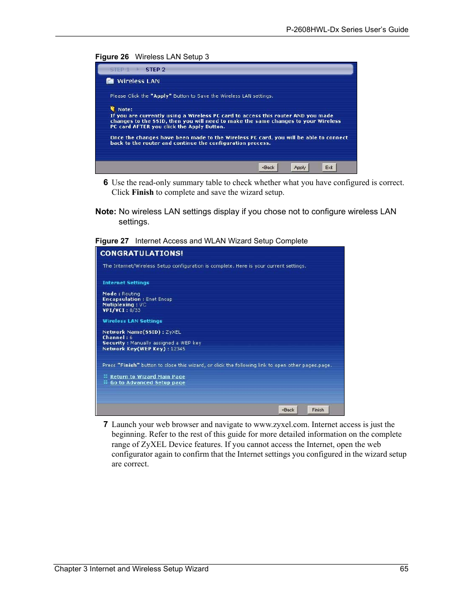 ZyXEL Communications P-2608HWL-Dx Series User Manual | Page 65 / 451