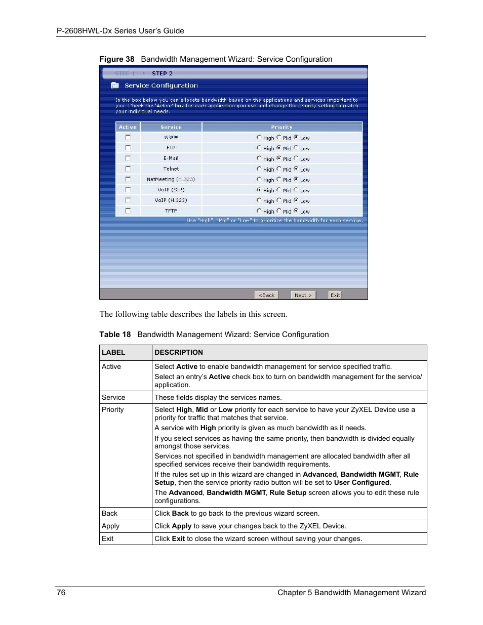ZyXEL Communications P-2608HWL-Dx Series User Manual | Page 76 / 451