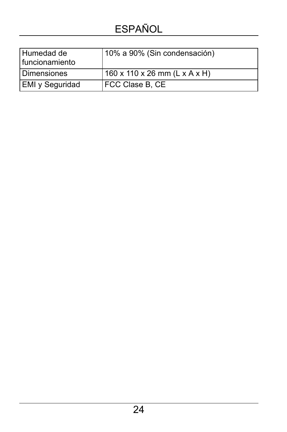 24 español | ZyXEL Communications GS-105A/108A User Manual | Page 25 / 46