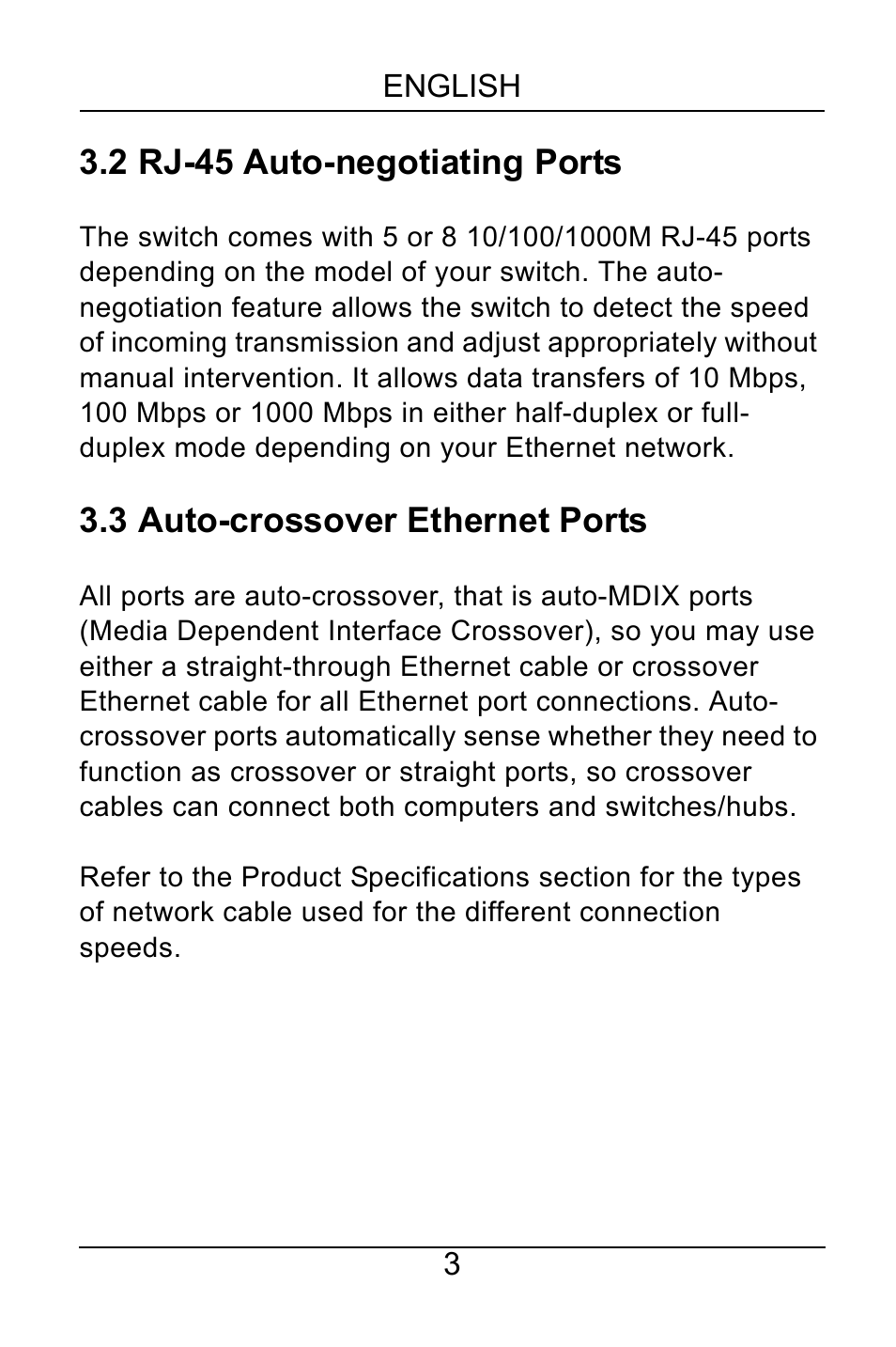 2 rj-45 auto-negotiating ports, 3 auto-crossover ethernet ports | ZyXEL Communications GS-105A/108A User Manual | Page 4 / 46