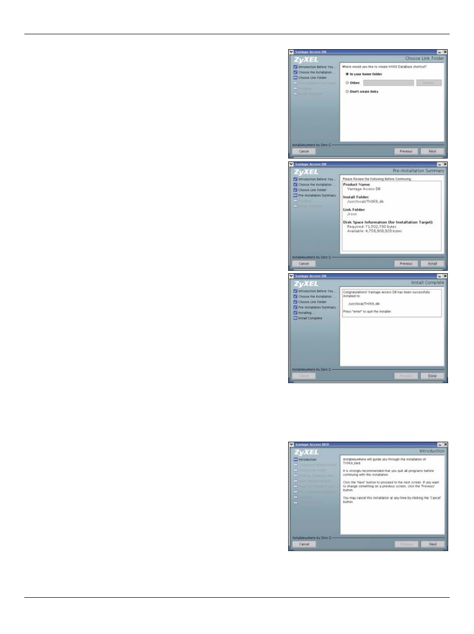 2 installing vantage access bed, Installing vantage access bed | ZyXEL Communications Auto Configuration Server Vantage Access User Manual | Page 5 / 16