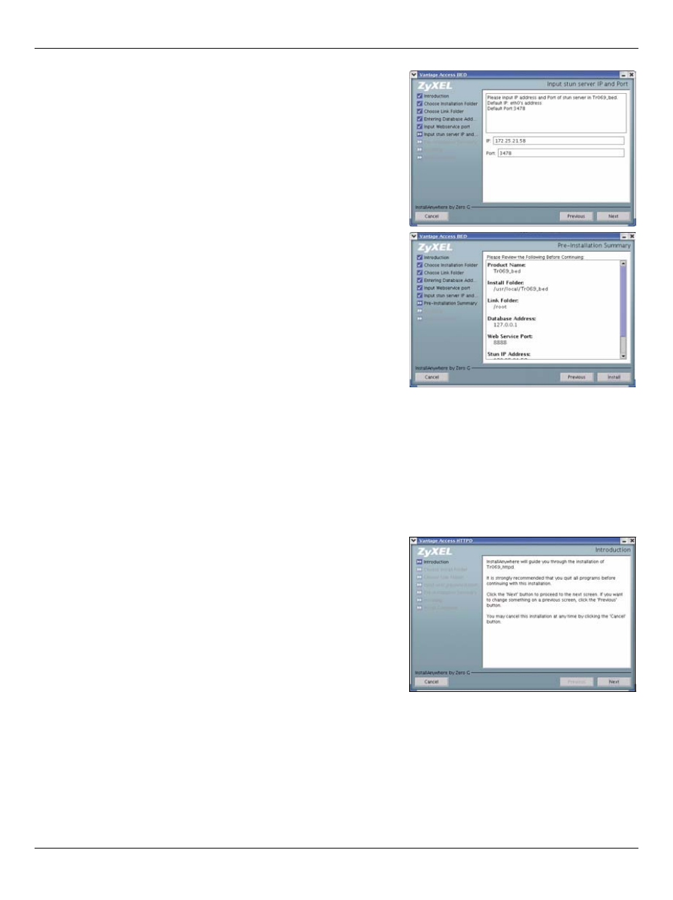 3 installing vantage access httpd, Installing vantage access httpd | ZyXEL Communications Auto Configuration Server Vantage Access User Manual | Page 7 / 16