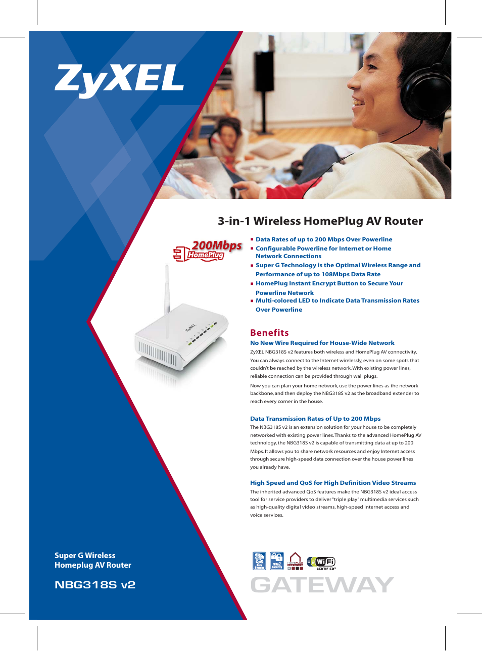 ZyXEL Communications NBG318S v2 User Manual | 2 pages