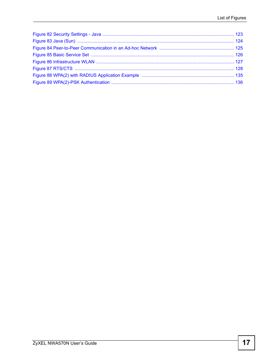 ZyXEL Communications NWA570N User Manual | Page 17 / 152