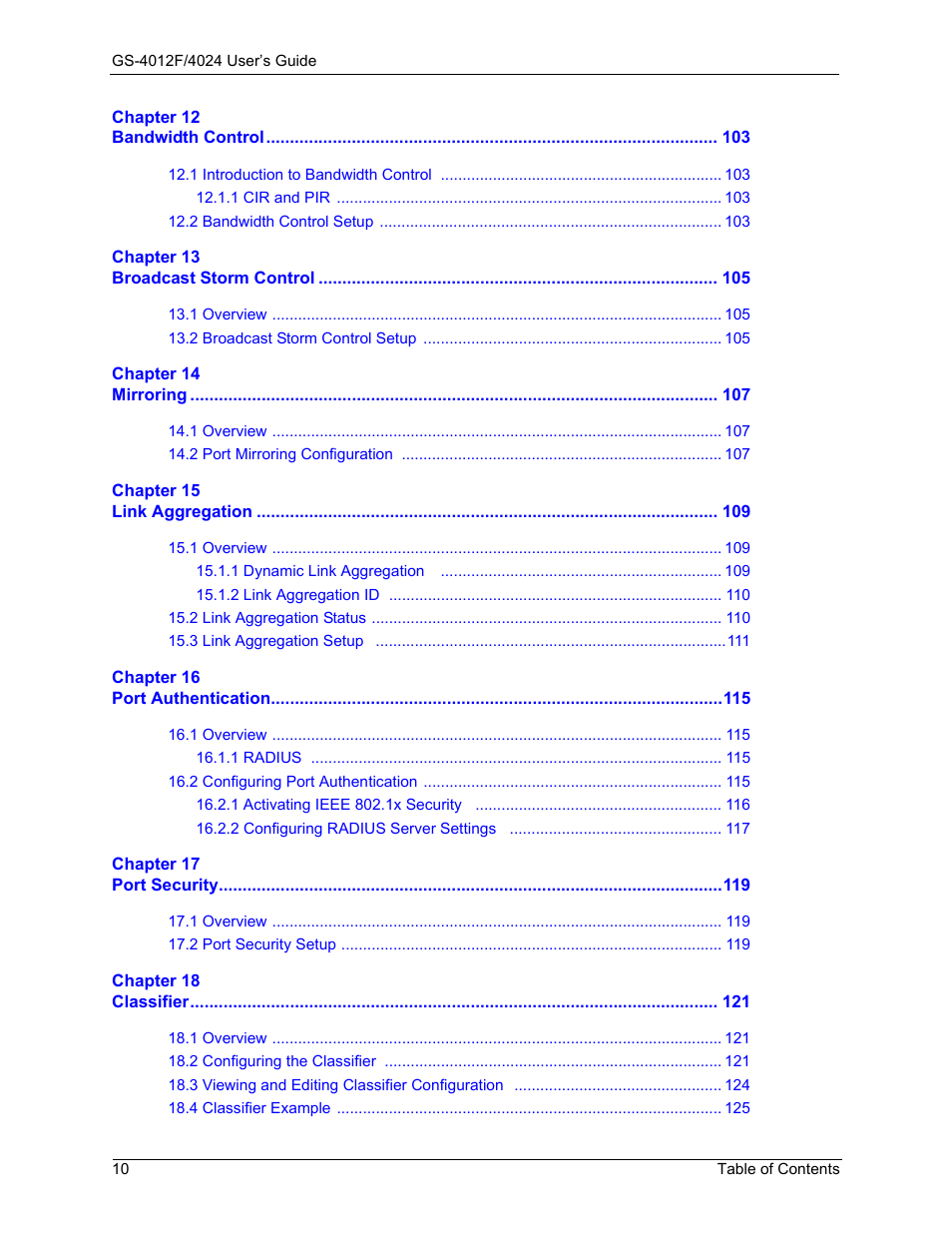 ZyXEL Communications ZyXEL Dimension GS-4012F User Manual | Page 11 / 327