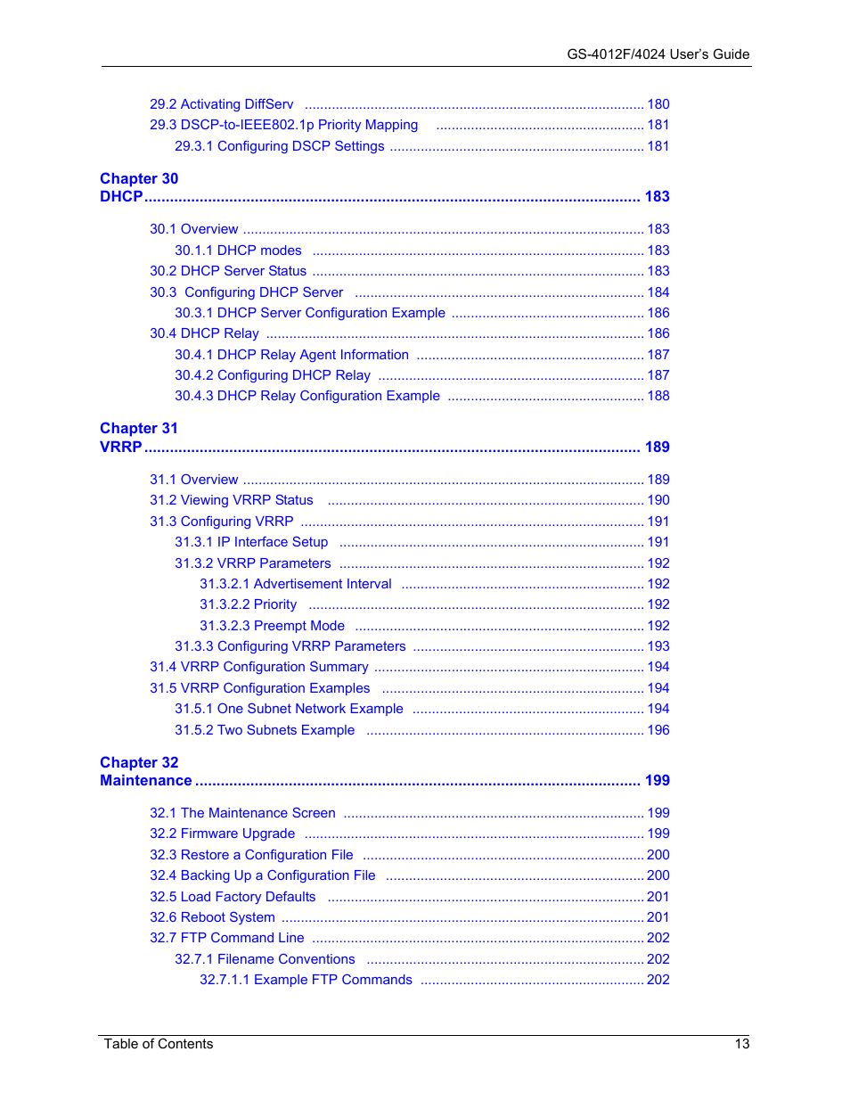 ZyXEL Communications ZyXEL Dimension GS-4012F User Manual | Page 14 / 327