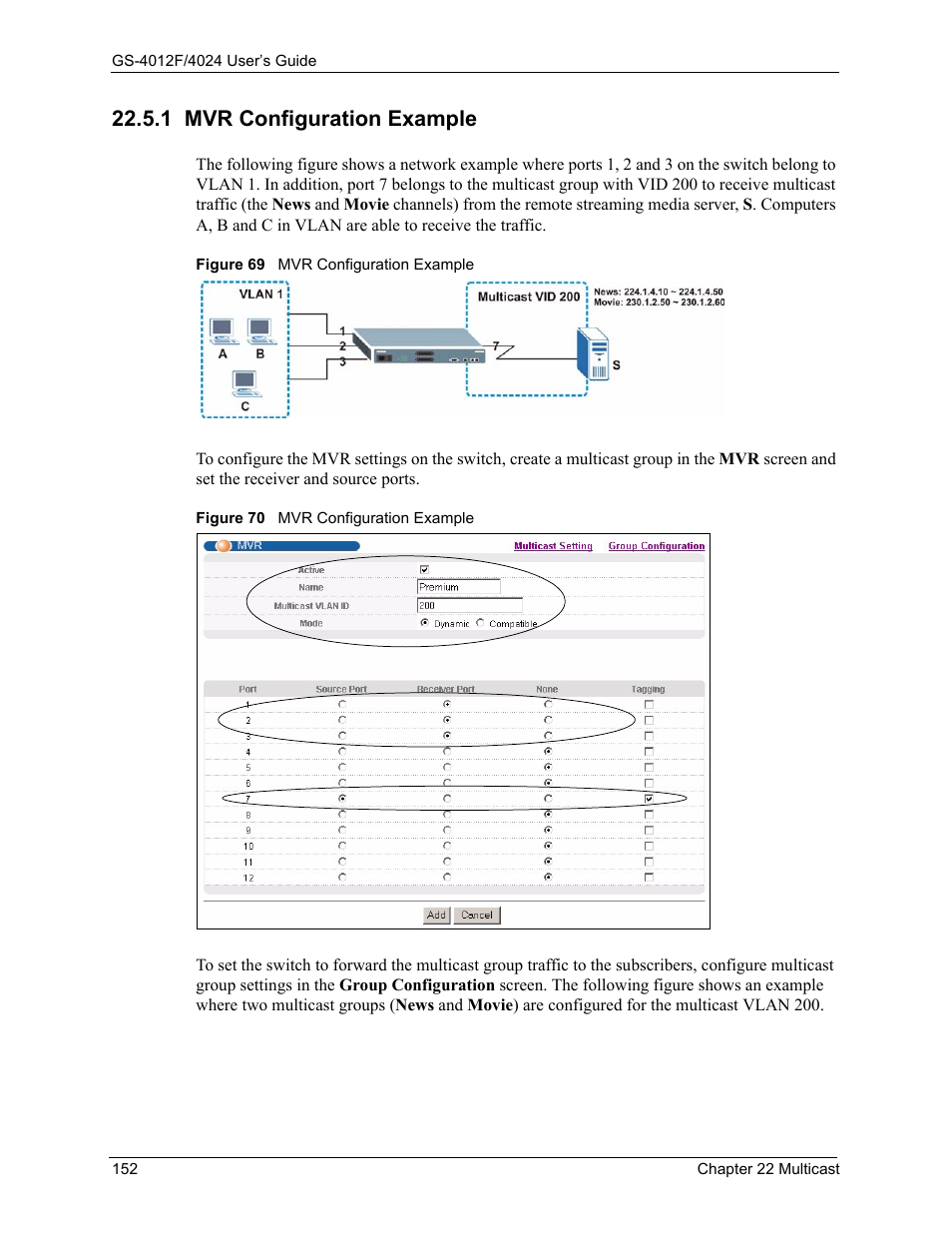 1 mvr configuration example | ZyXEL Communications ZyXEL Dimension GS-4012F User Manual | Page 153 / 327