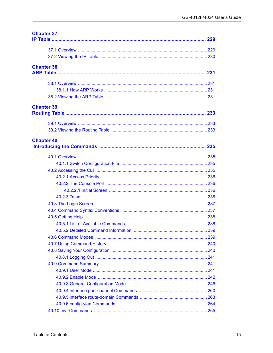 ZyXEL Communications ZyXEL Dimension GS-4012F User Manual | Page 16 / 327