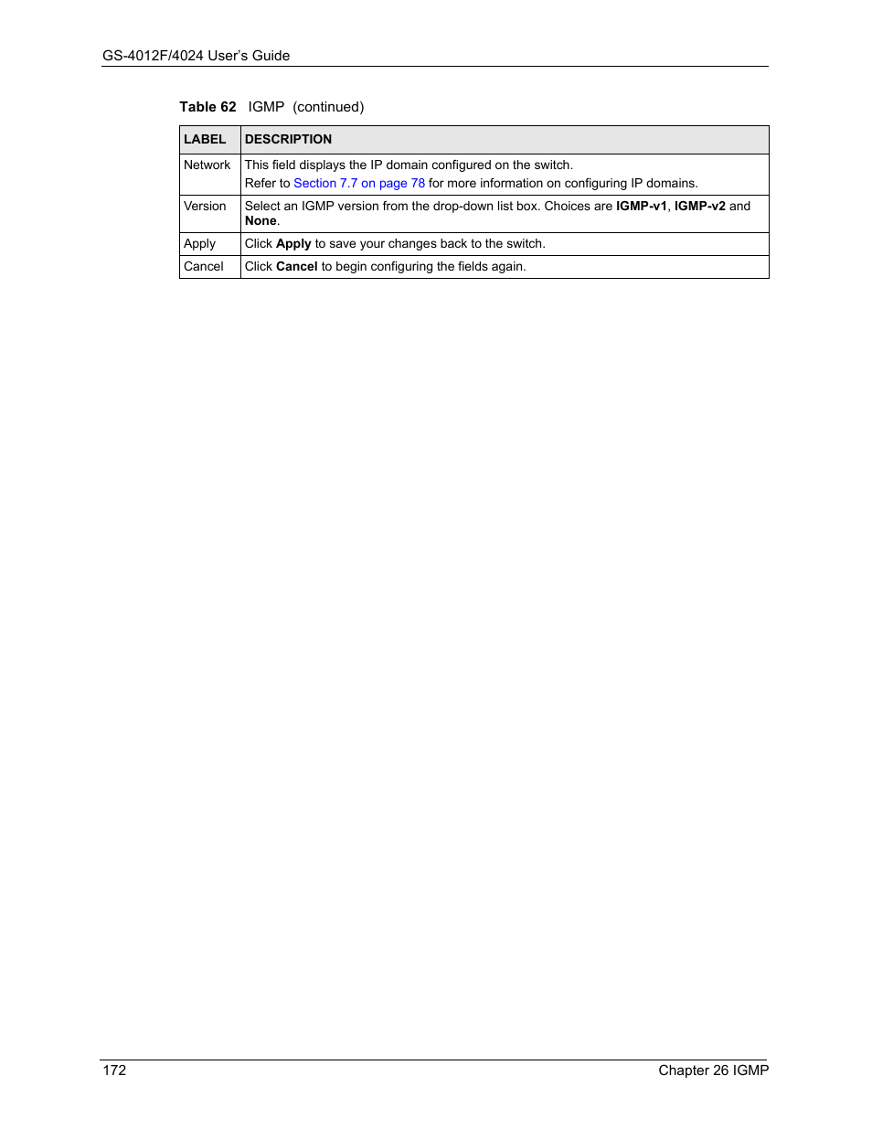 ZyXEL Communications ZyXEL Dimension GS-4012F User Manual | Page 173 / 327