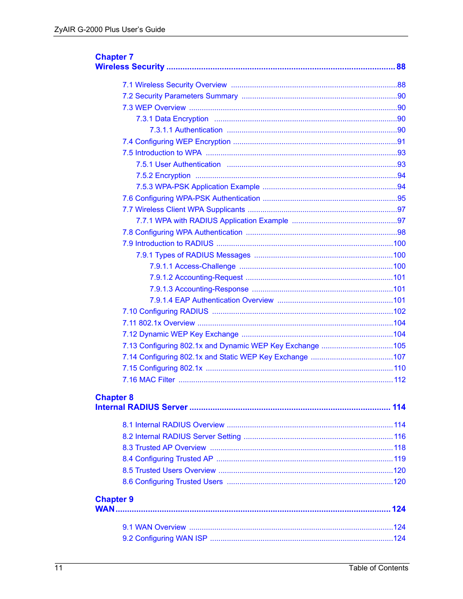 ZyXEL Communications G-2000 Plus User Manual | Page 12 / 430