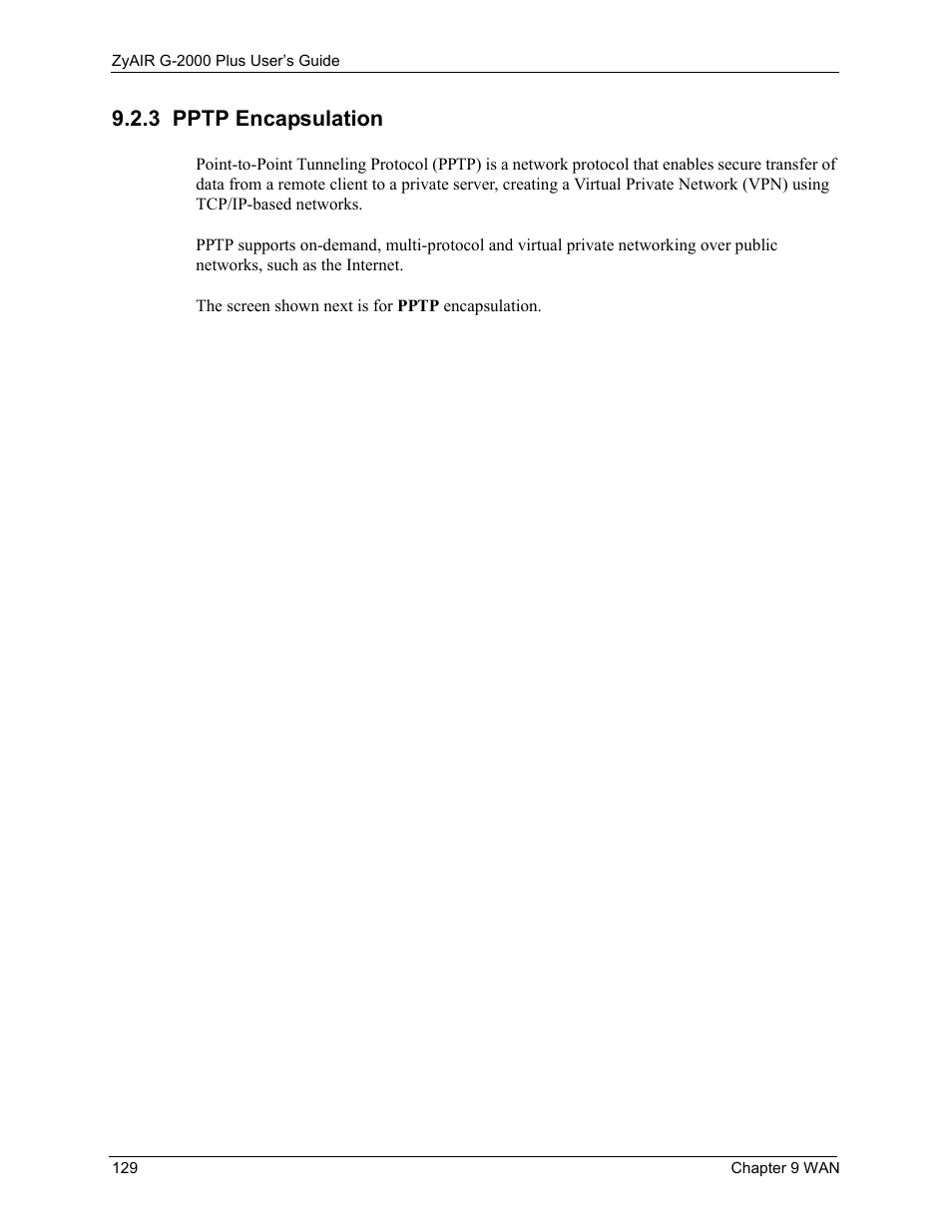 3 pptp encapsulation | ZyXEL Communications G-2000 Plus User Manual | Page 130 / 430
