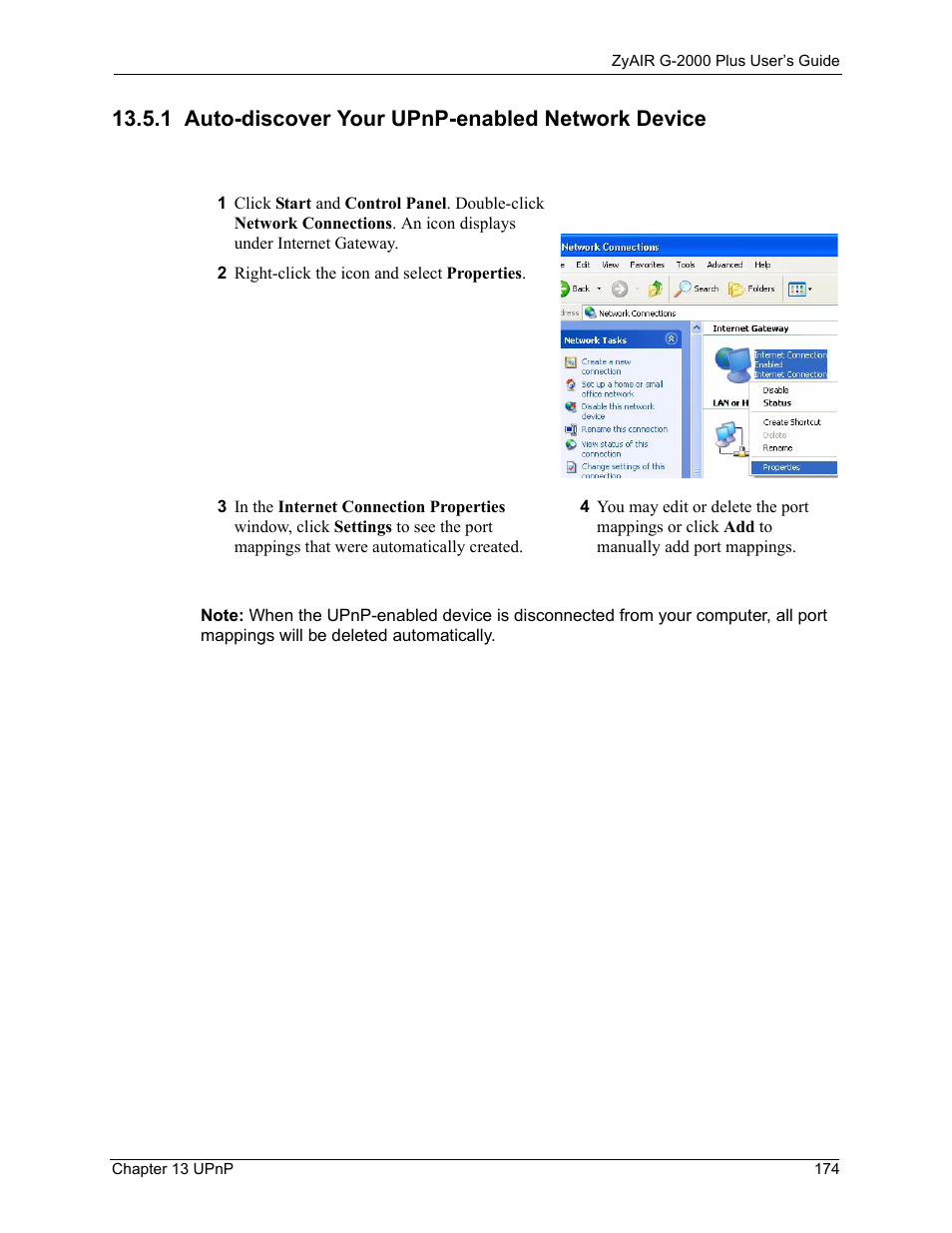1 auto-discover your upnp-enabled network device | ZyXEL Communications G-2000 Plus User Manual | Page 175 / 430