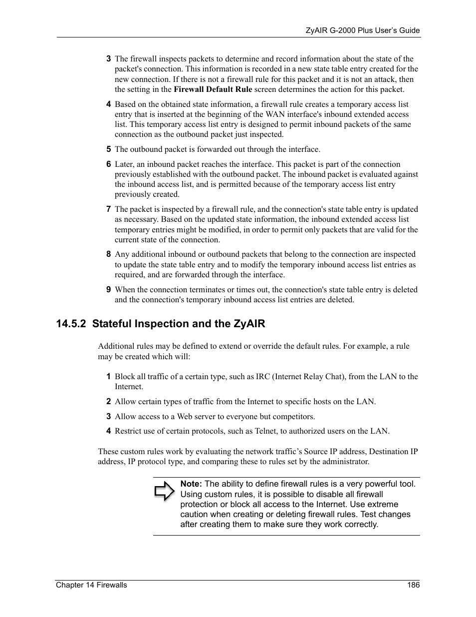 2 stateful inspection and the zyair | ZyXEL Communications G-2000 Plus User Manual | Page 187 / 430